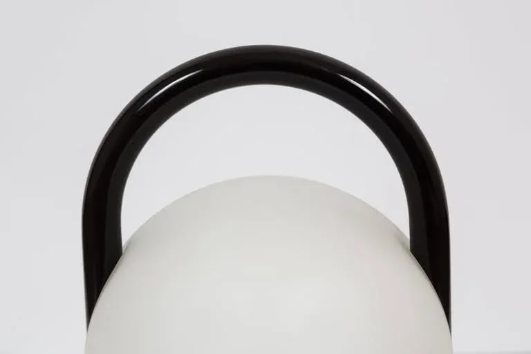 1980s Romolo Lanciani Brown and Glass 'Tender' Table Lamp for Tronconi - 5