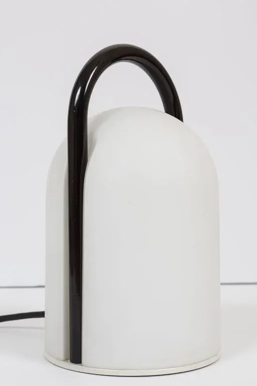 1980s Romolo Lanciani Brown and Glass 'Tender' Table Lamp for Tronconi - 6