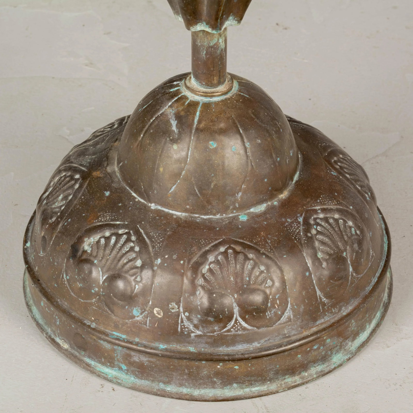 French Embossed Brass Umbrella Stand - 8