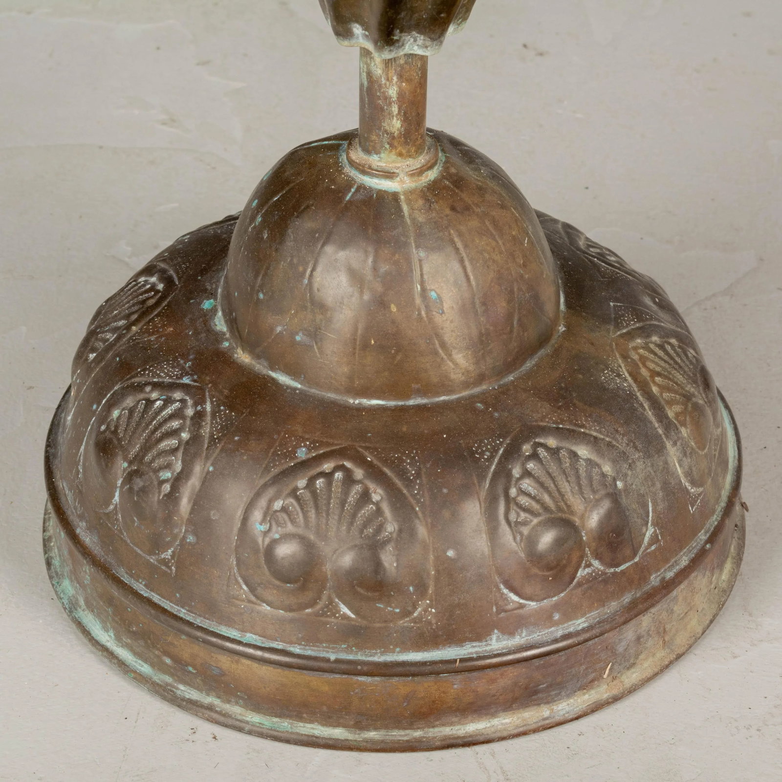 French Embossed Brass Umbrella Stand - 9