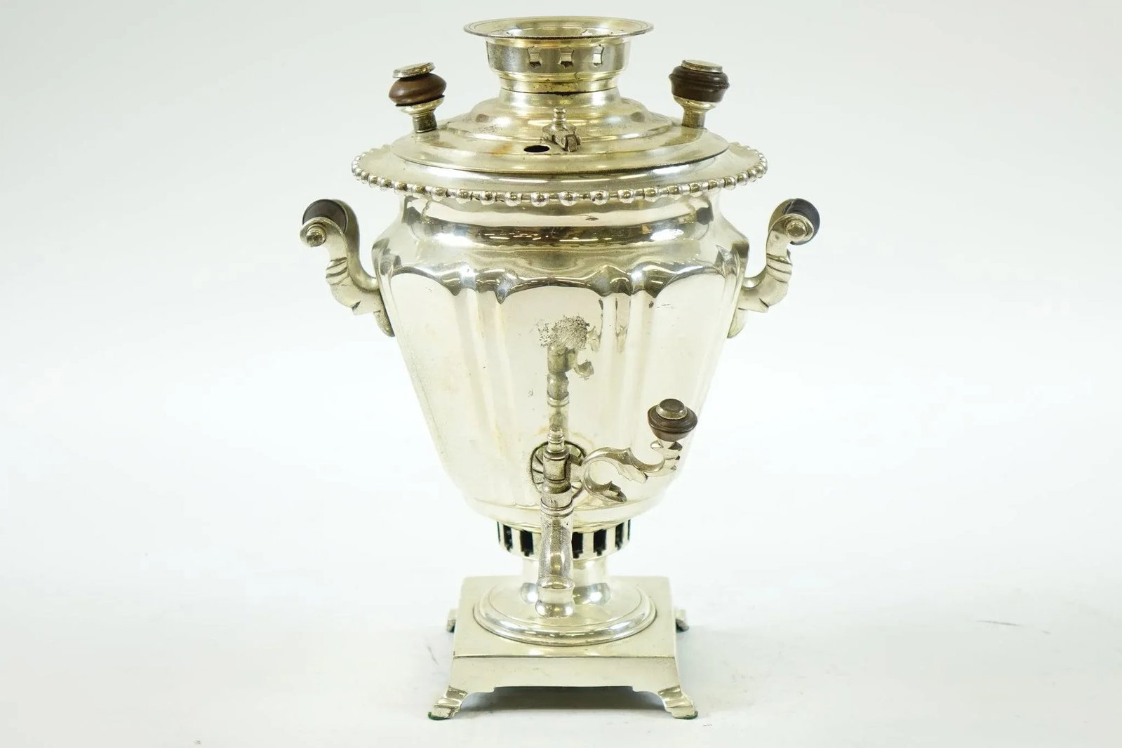 Antique Silver Plated Russian Samovar - 5