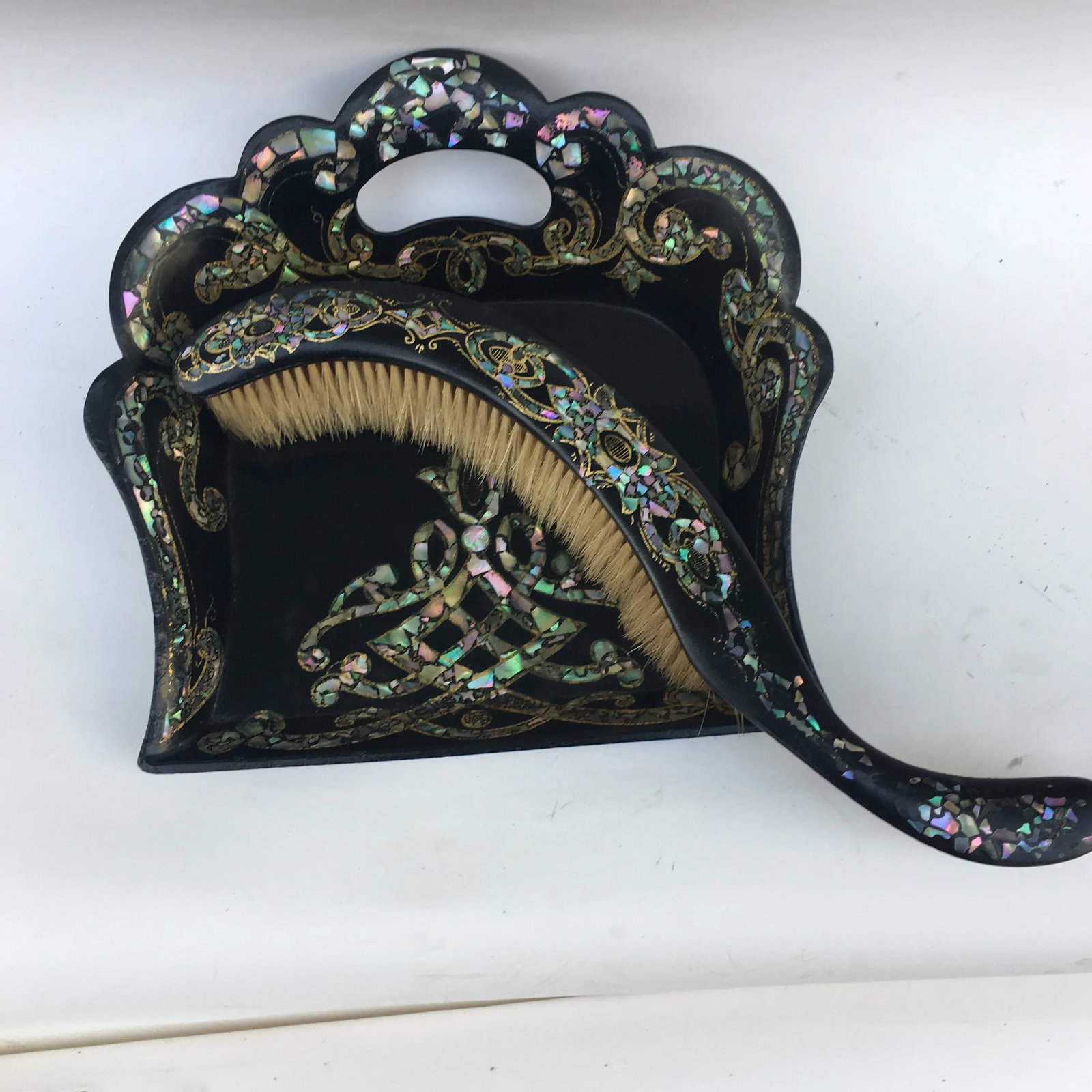 Napoleon III Papier-Mache Crumber & Brush - A Pair - 4