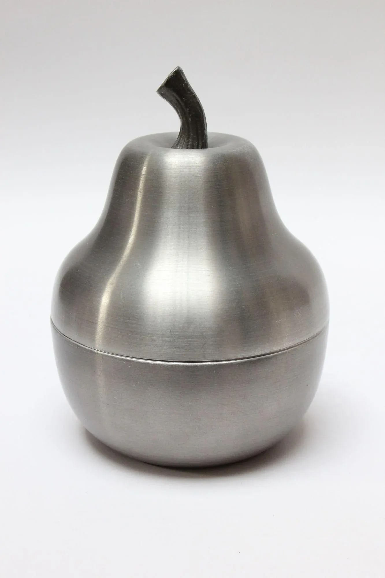 Italian Modernist Brushed Aluminum "Pear" Ice Bucket - 2