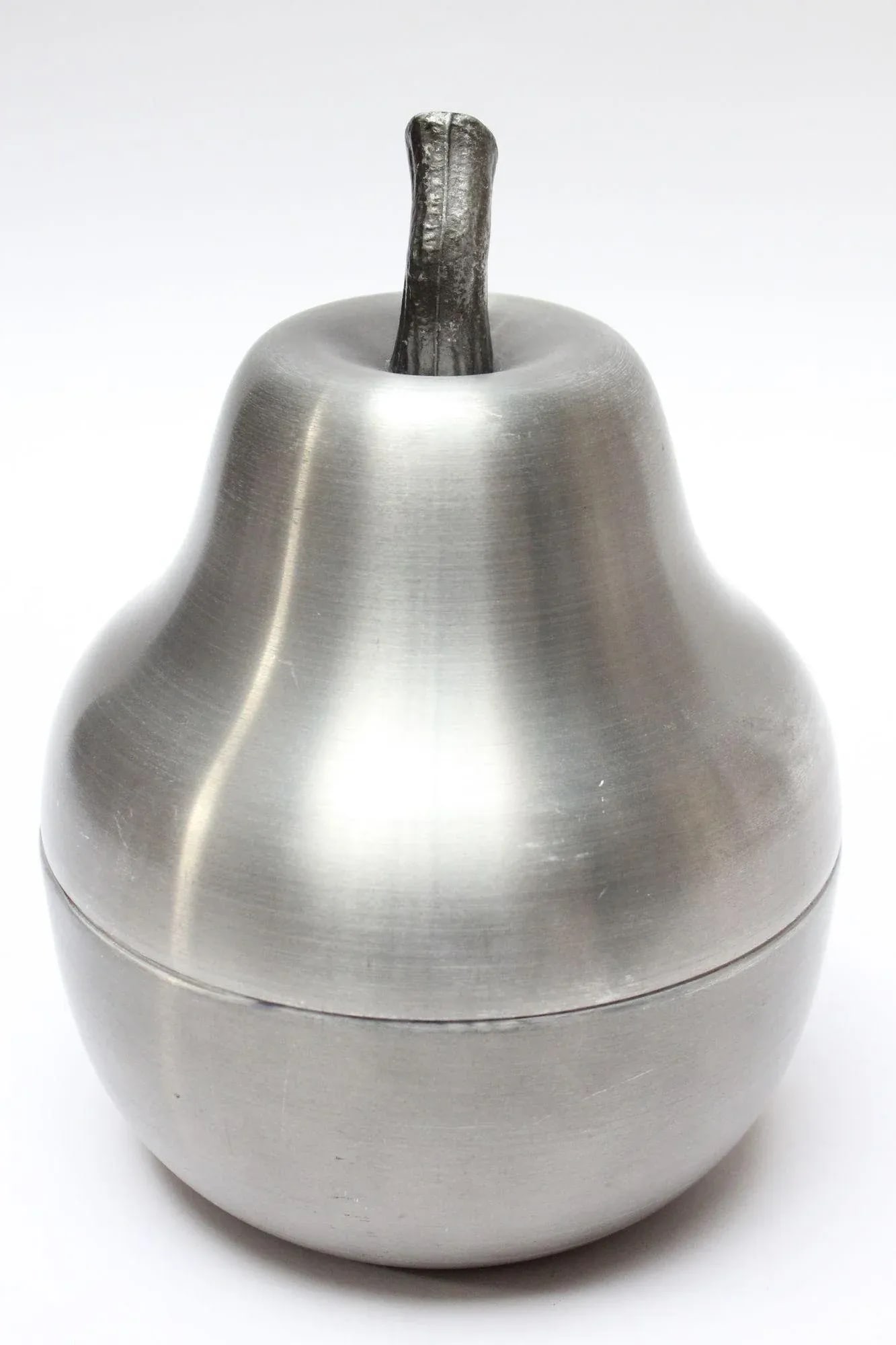 Italian Modernist Brushed Aluminum "Pear" Ice Bucket - 3