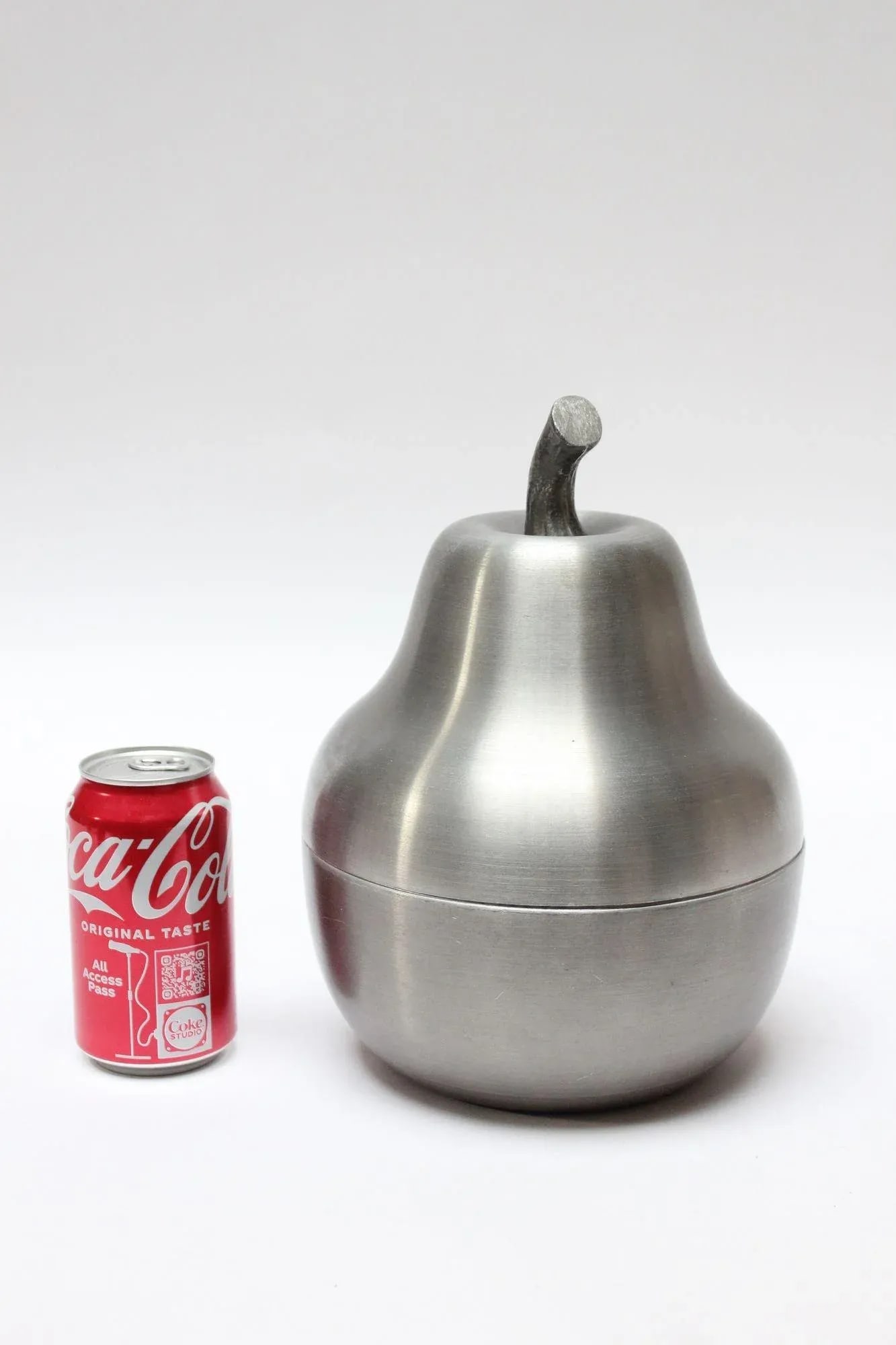 Italian Modernist Brushed Aluminum "Pear" Ice Bucket - 4