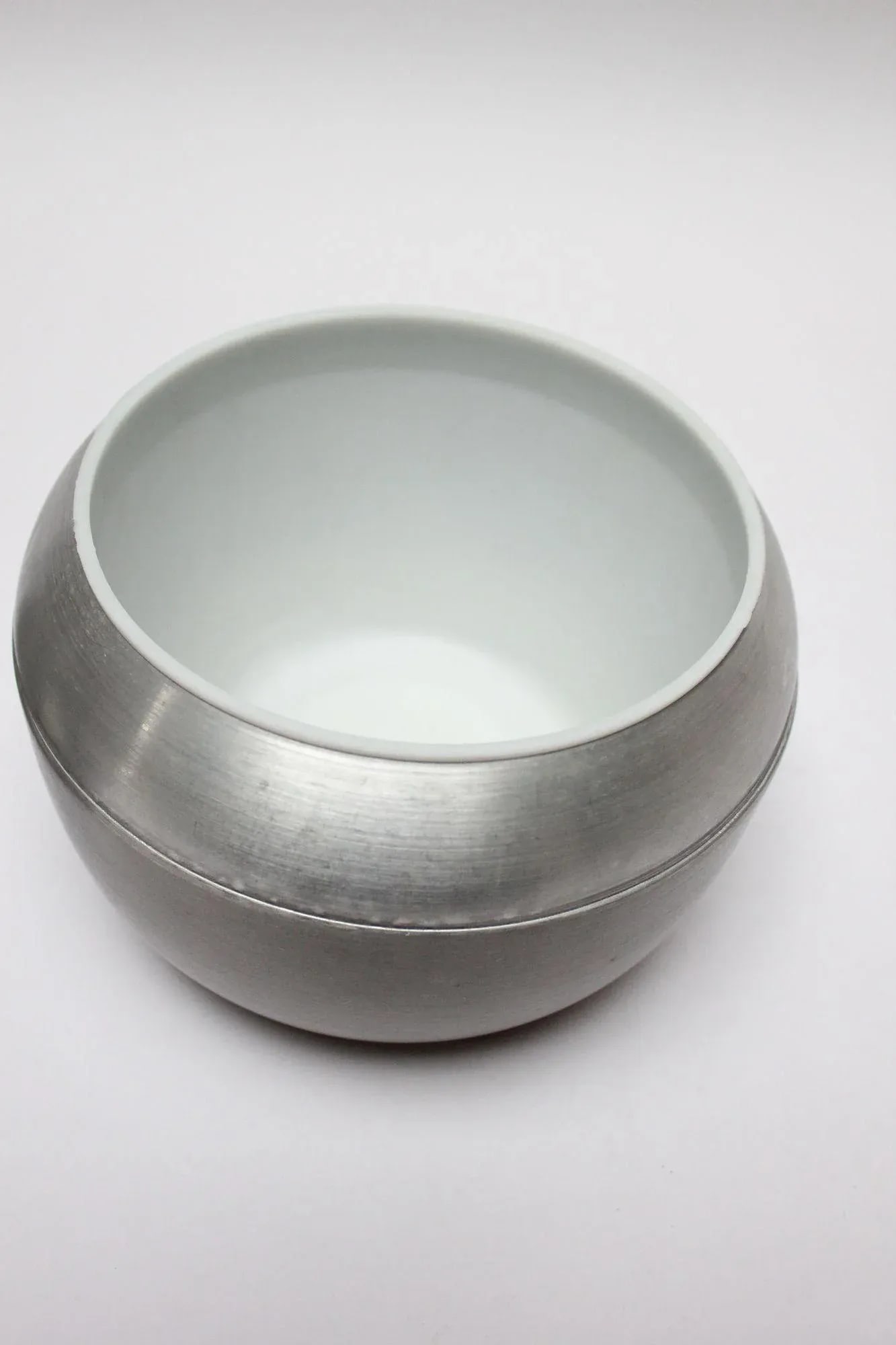 Italian Modernist Brushed Aluminum "Pear" Ice Bucket - 5