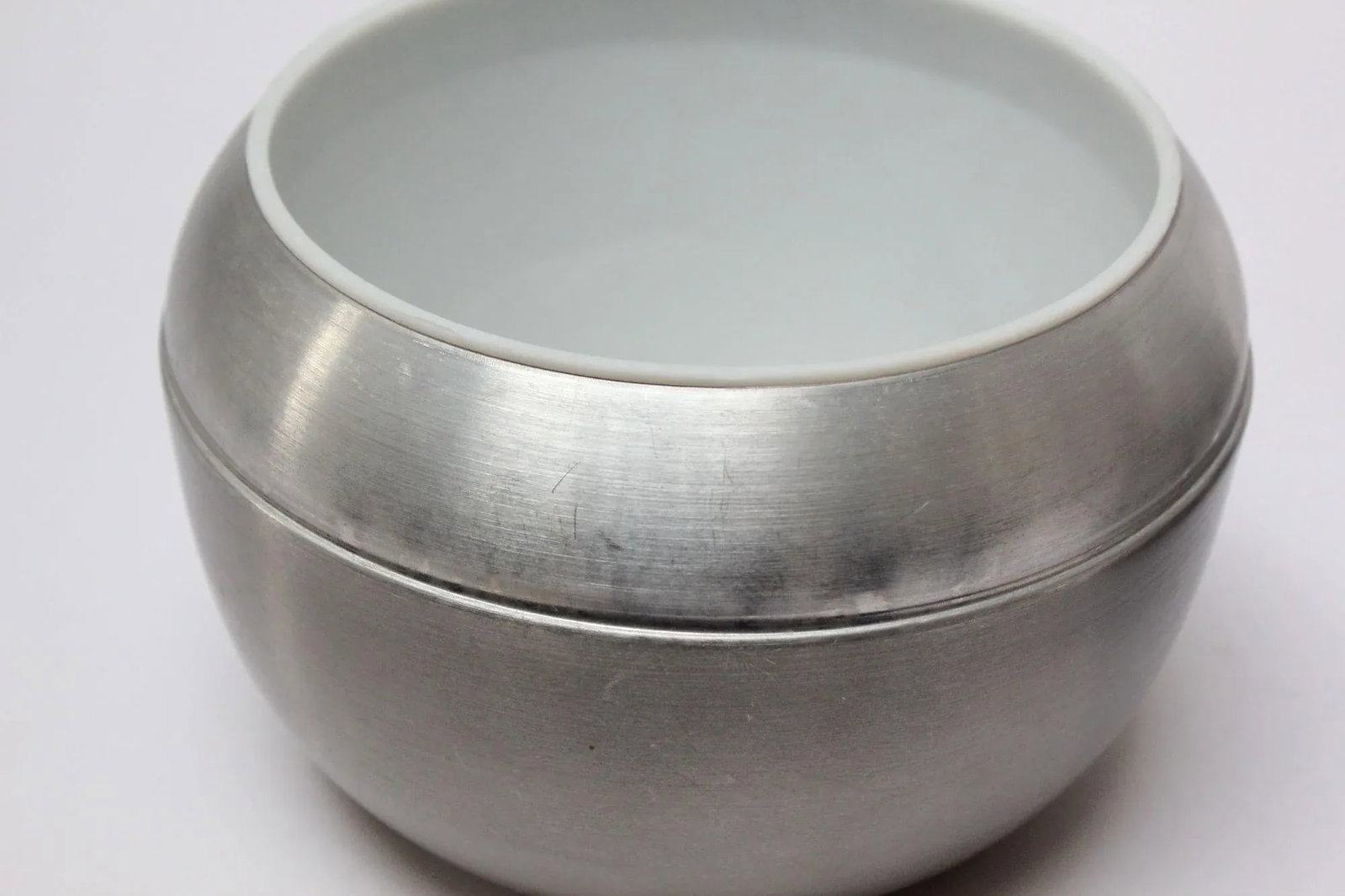 Italian Modernist Brushed Aluminum "Pear" Ice Bucket - 7