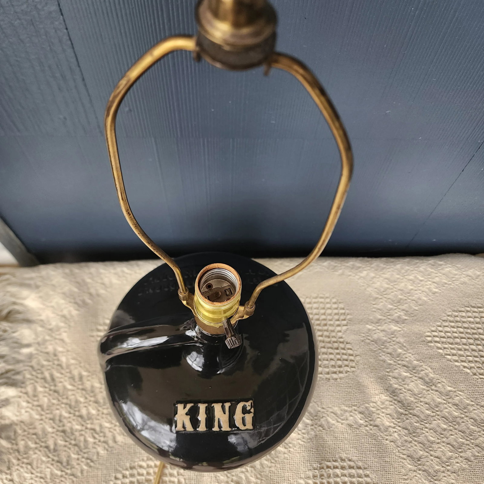 Vintage Mid-Century King Whiskey Jug Lamp - 5