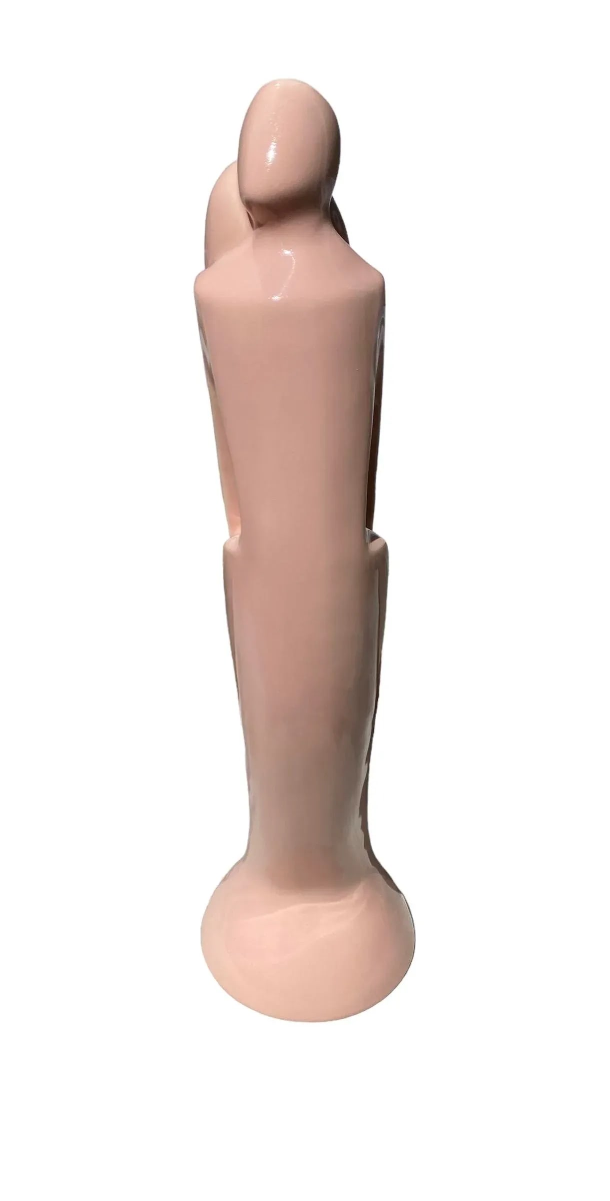 1980's Memphis Design Style Royal Haeger Art Pottery Pink Ceramic "Lovers Harmony" Table Top Statute - 5