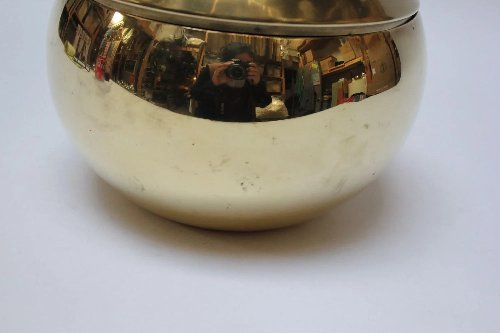 Italian Modernist Brass "Pumpkin" Ice Bucket - 11