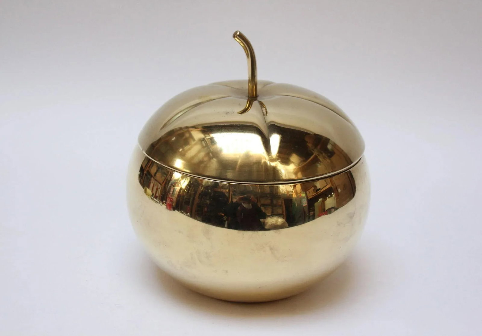 Italian Modernist Brass "Pumpkin" Ice Bucket - 13
