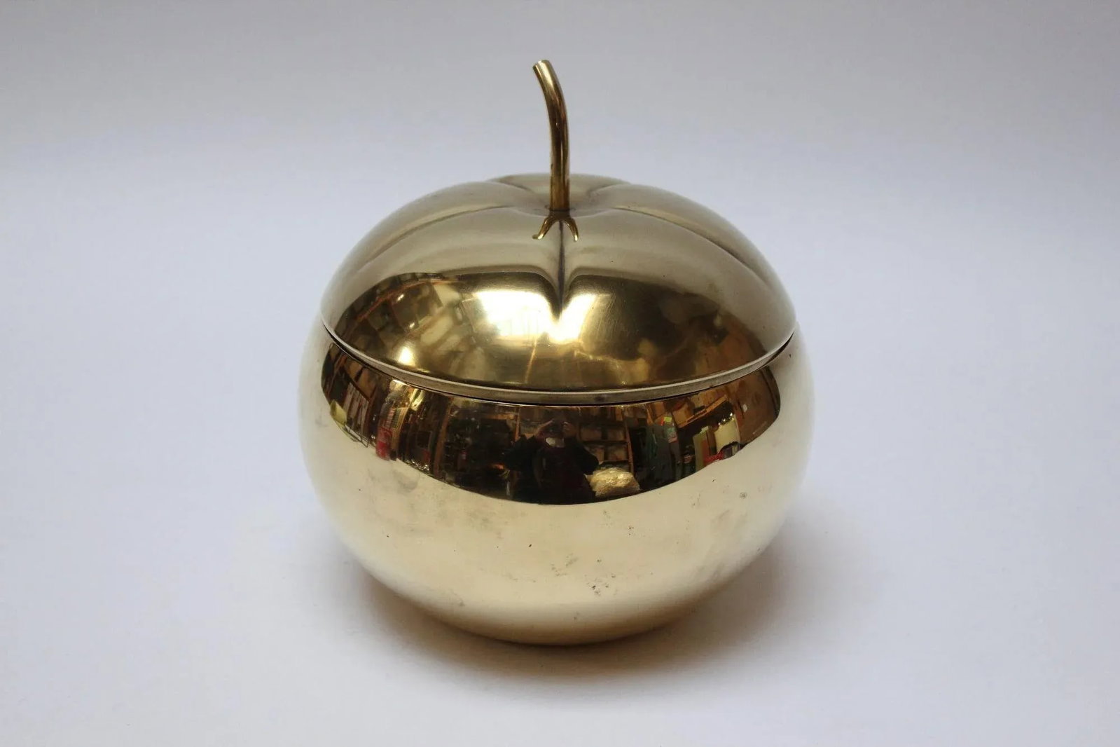 Italian Modernist Brass "Pumpkin" Ice Bucket - 2