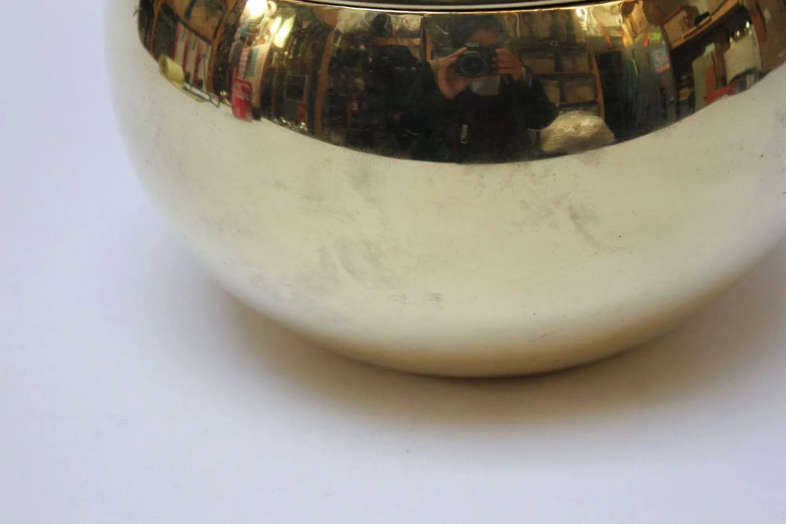 Italian Modernist Brass "Pumpkin" Ice Bucket - 9