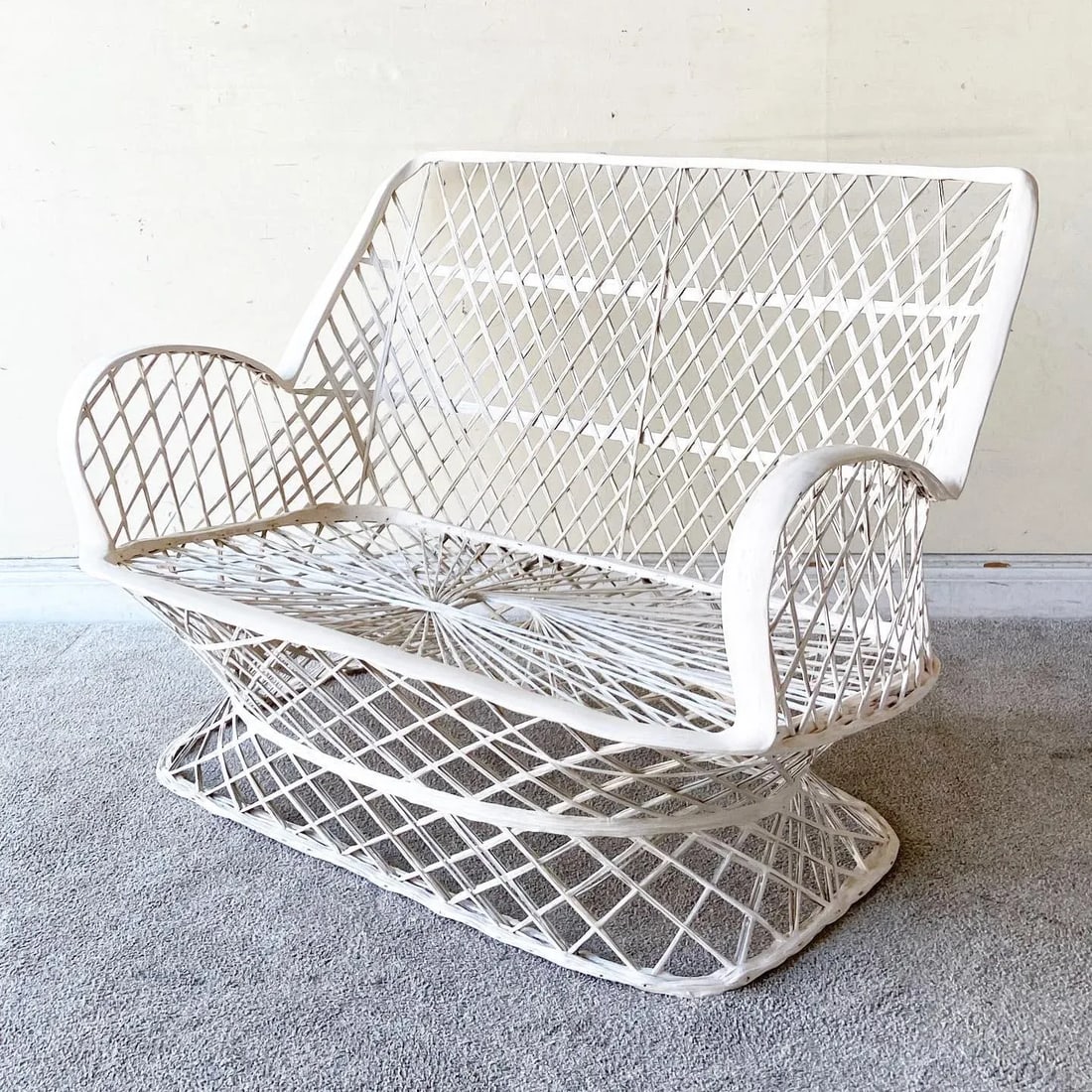 Mid Century Modern Spun Fiberglass Loveseat - 11