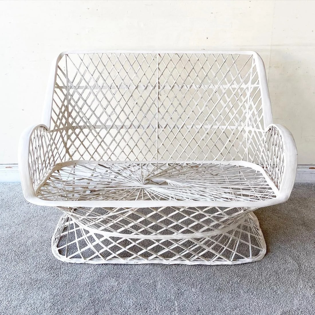 Mid Century Modern Spun Fiberglass Loveseat - 3