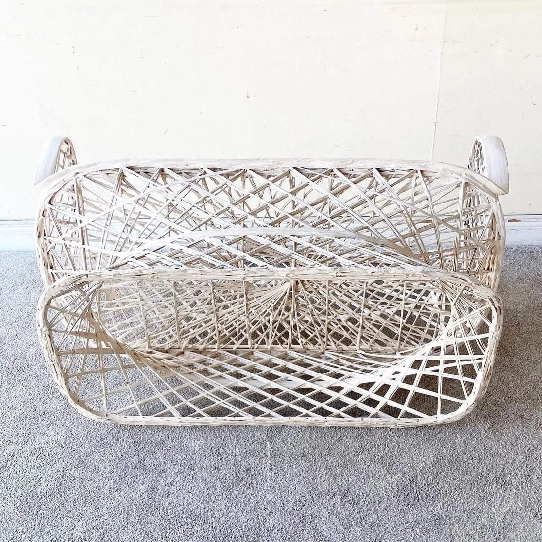 Mid Century Modern Spun Fiberglass Loveseat - 7