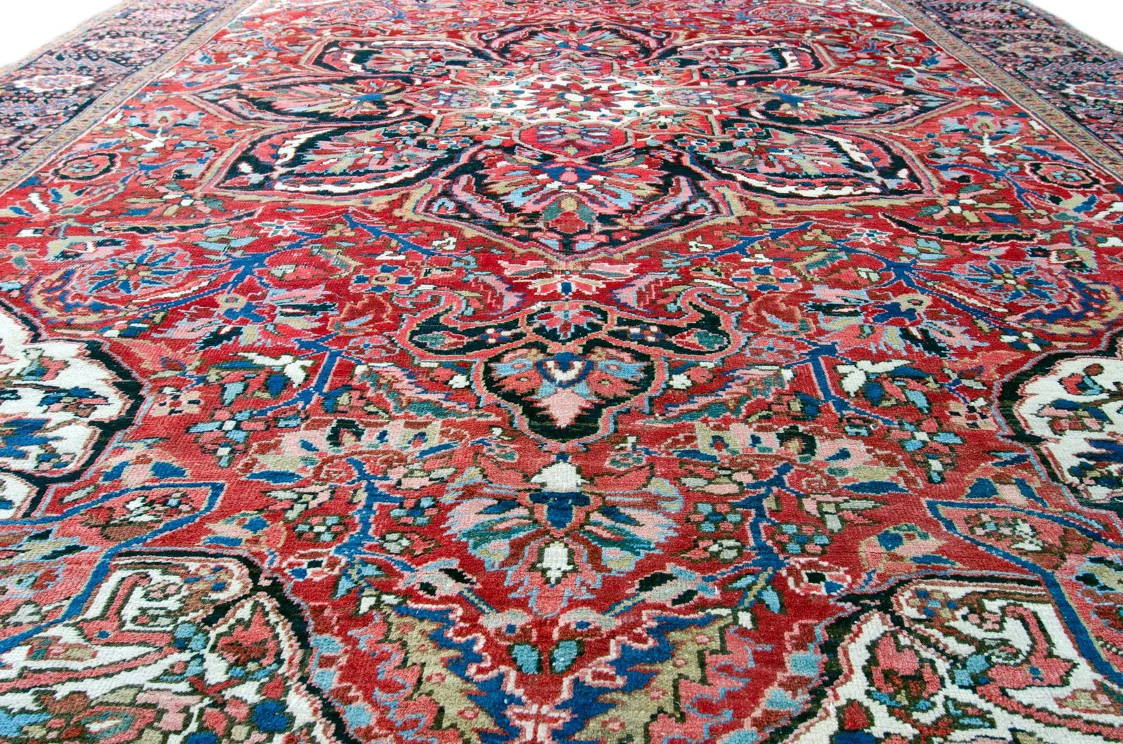 Antique Persian Heriz Rug - 9' 11" by 13' 1" - 4
