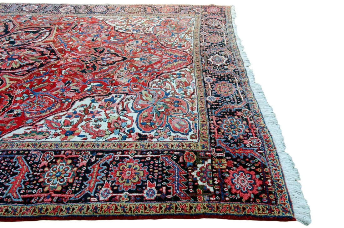 Antique Persian Heriz Rug - 9' 11" by 13' 1" - 6