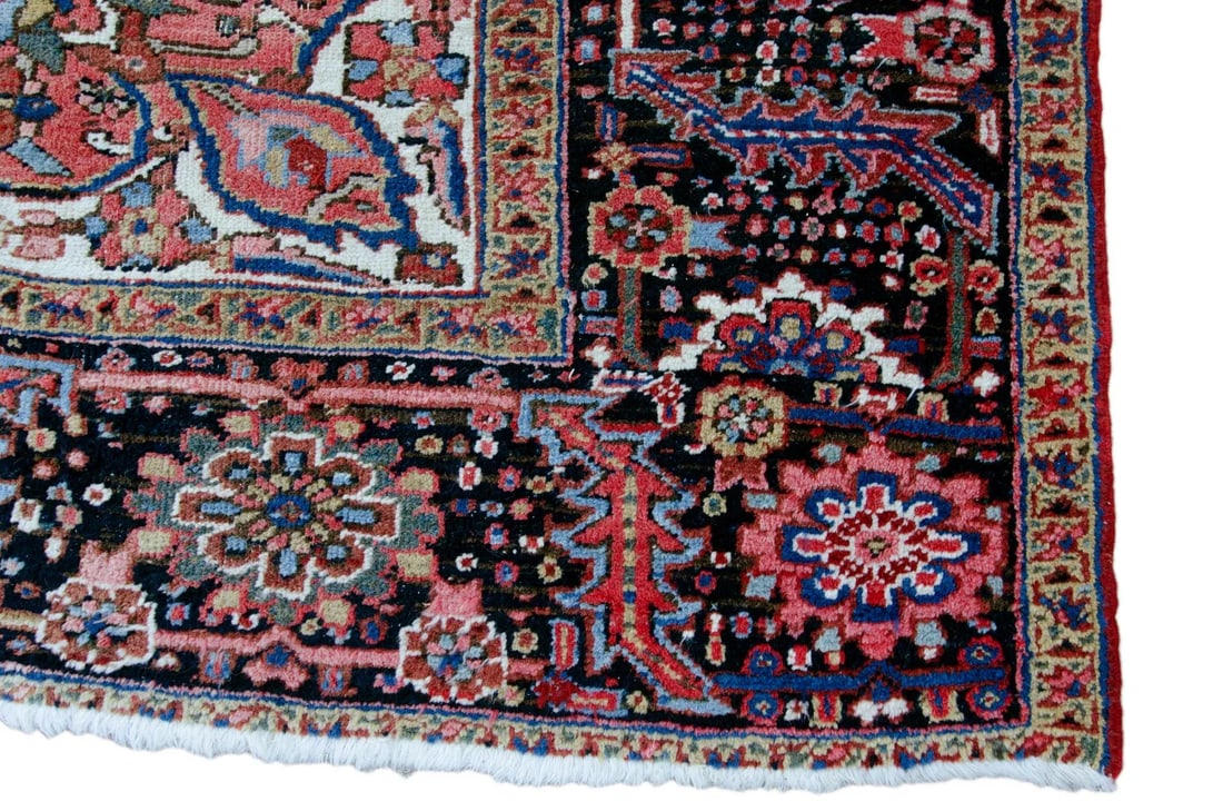 Antique Persian Heriz Rug - 9' 11" by 13' 1" - 8
