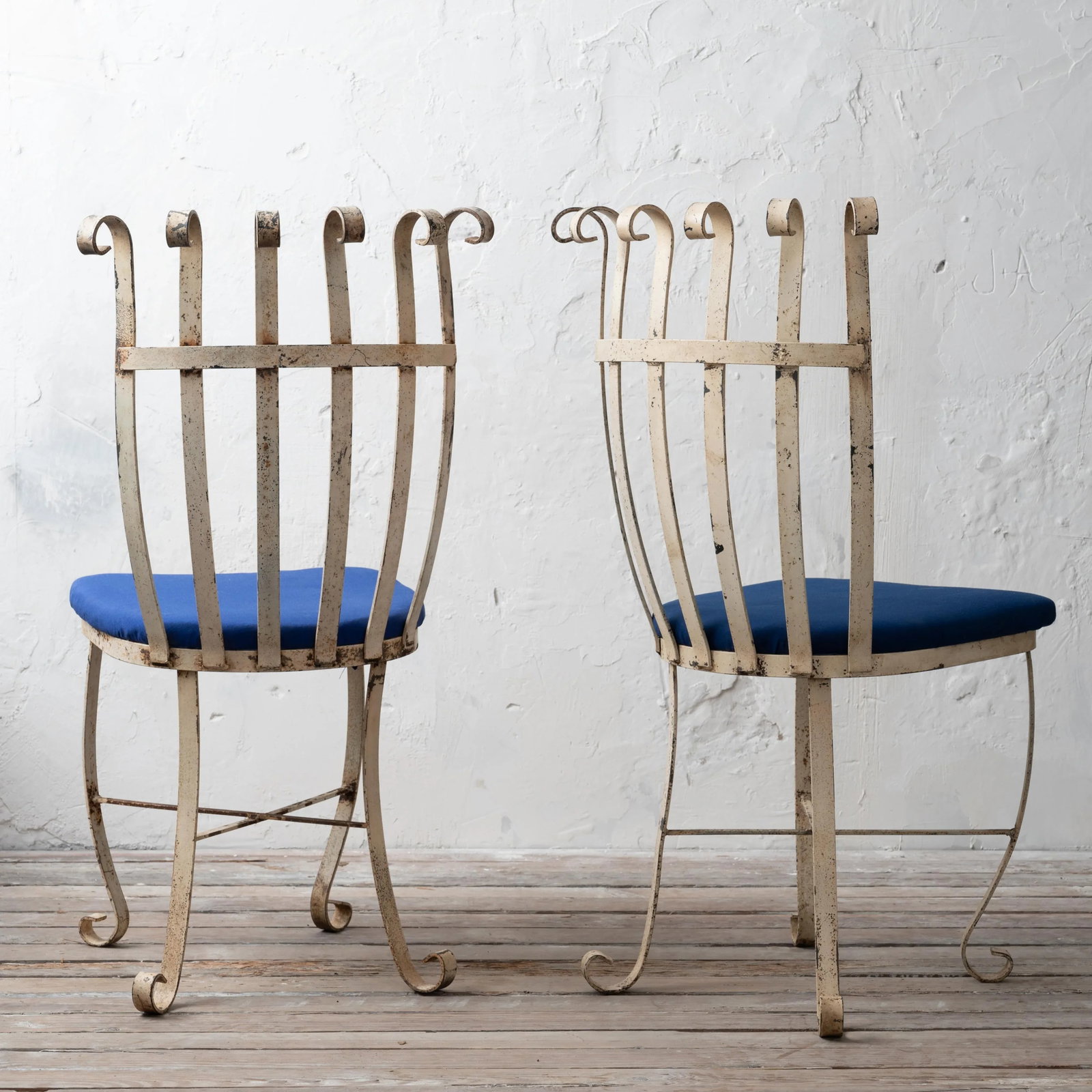 Scrolled Wrought Iron Chairs - Set of 4 - 3
