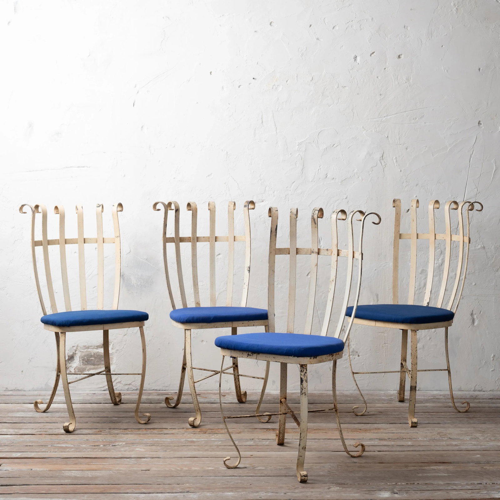 Scrolled Wrought Iron Chairs - Set of 4 - 8