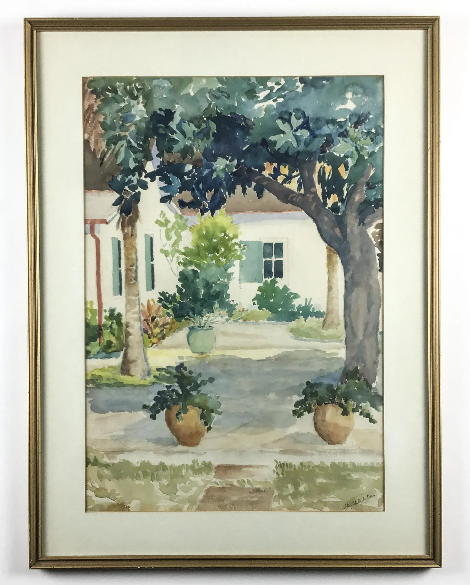 1960's Original Watercolor Framed Painting - 13