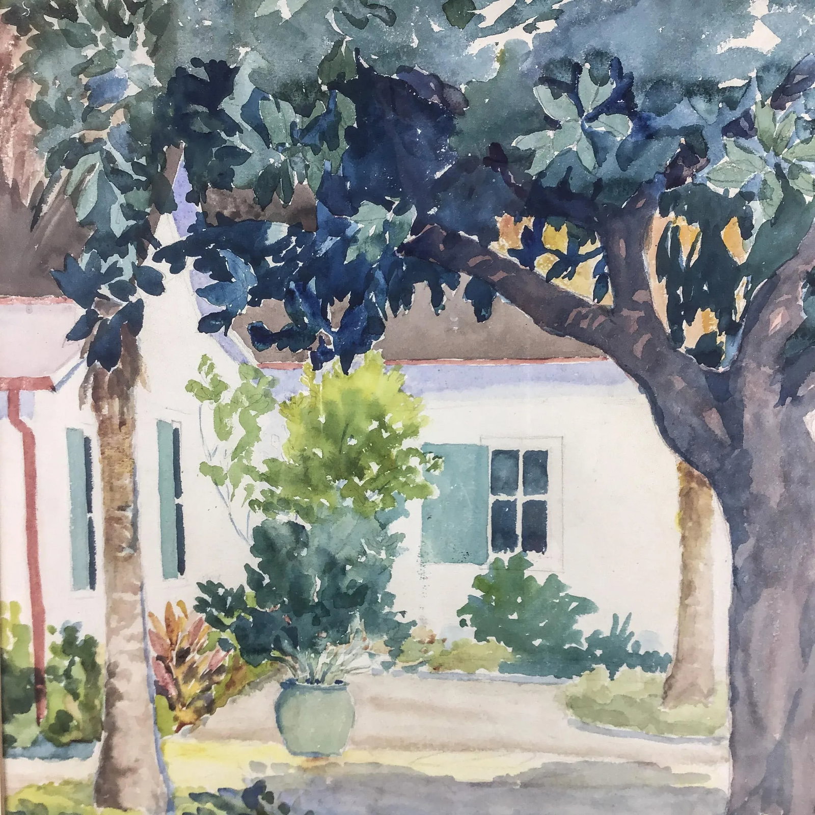 1960's Original Watercolor Framed Painting - 3