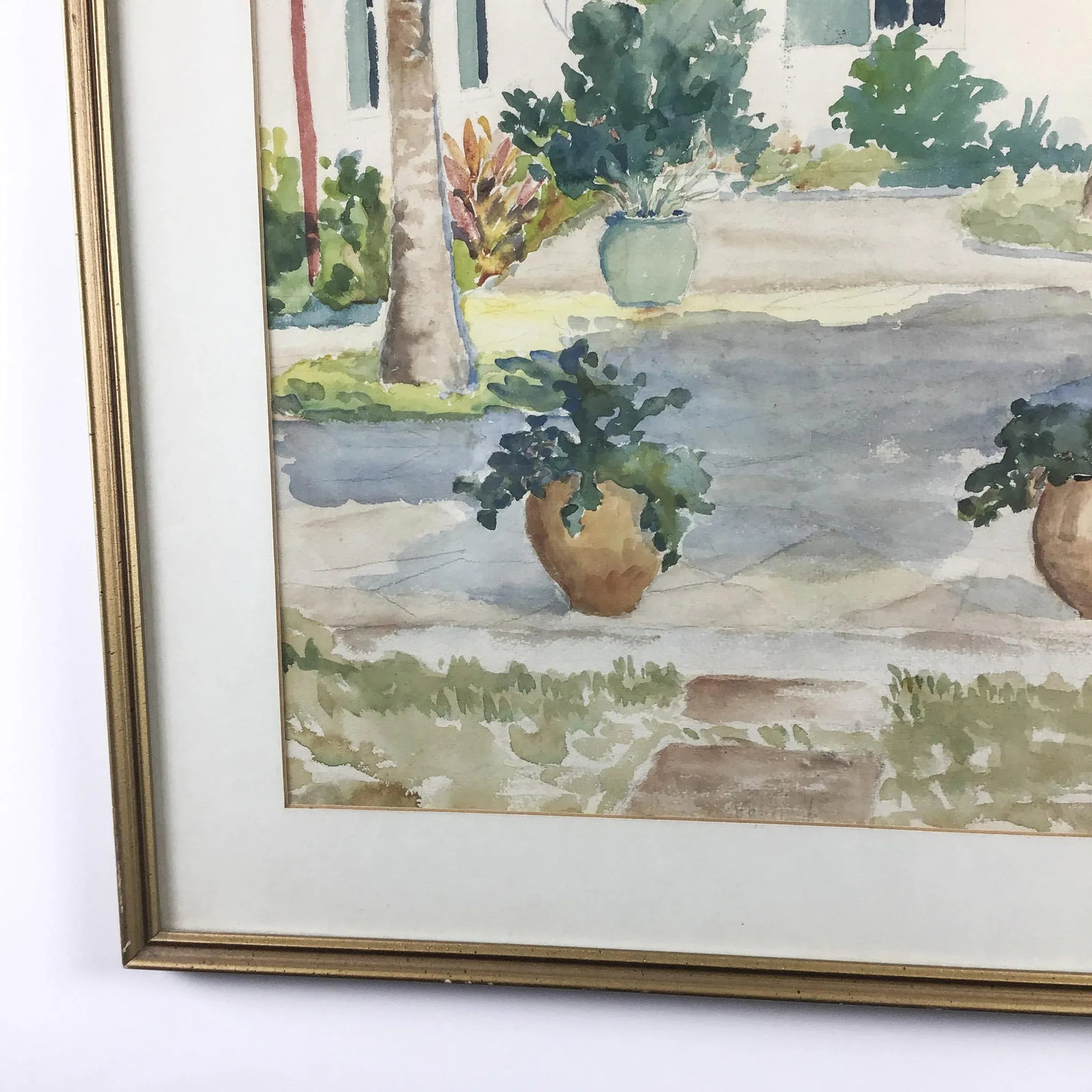 1960's Original Watercolor Framed Painting - 5