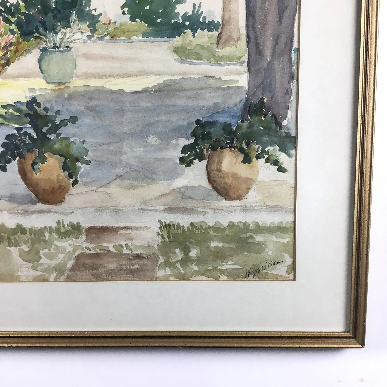 1960's Original Watercolor Framed Painting - 6