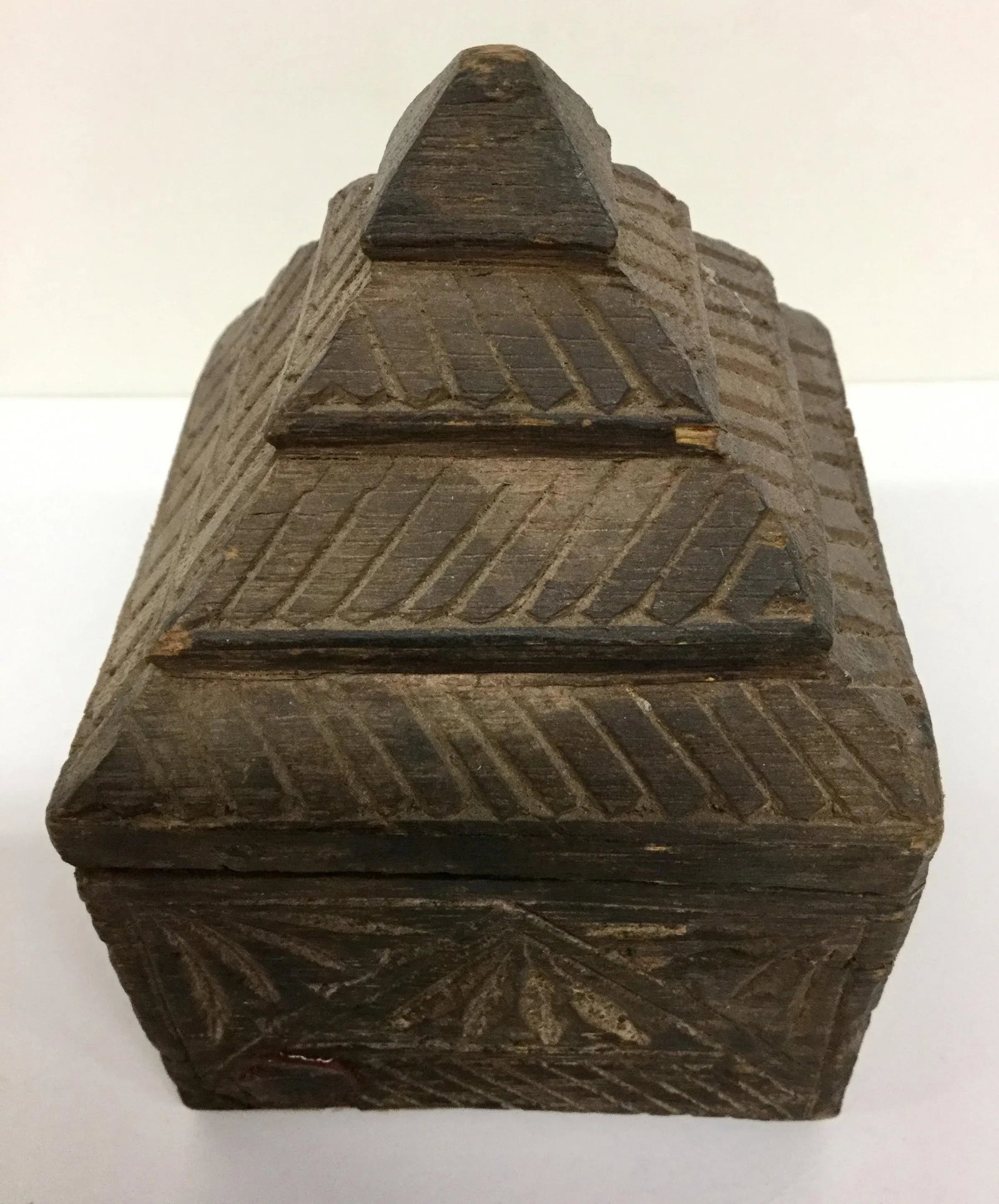 Primitive Asian Secret Hiding Lid Wood Box - 10