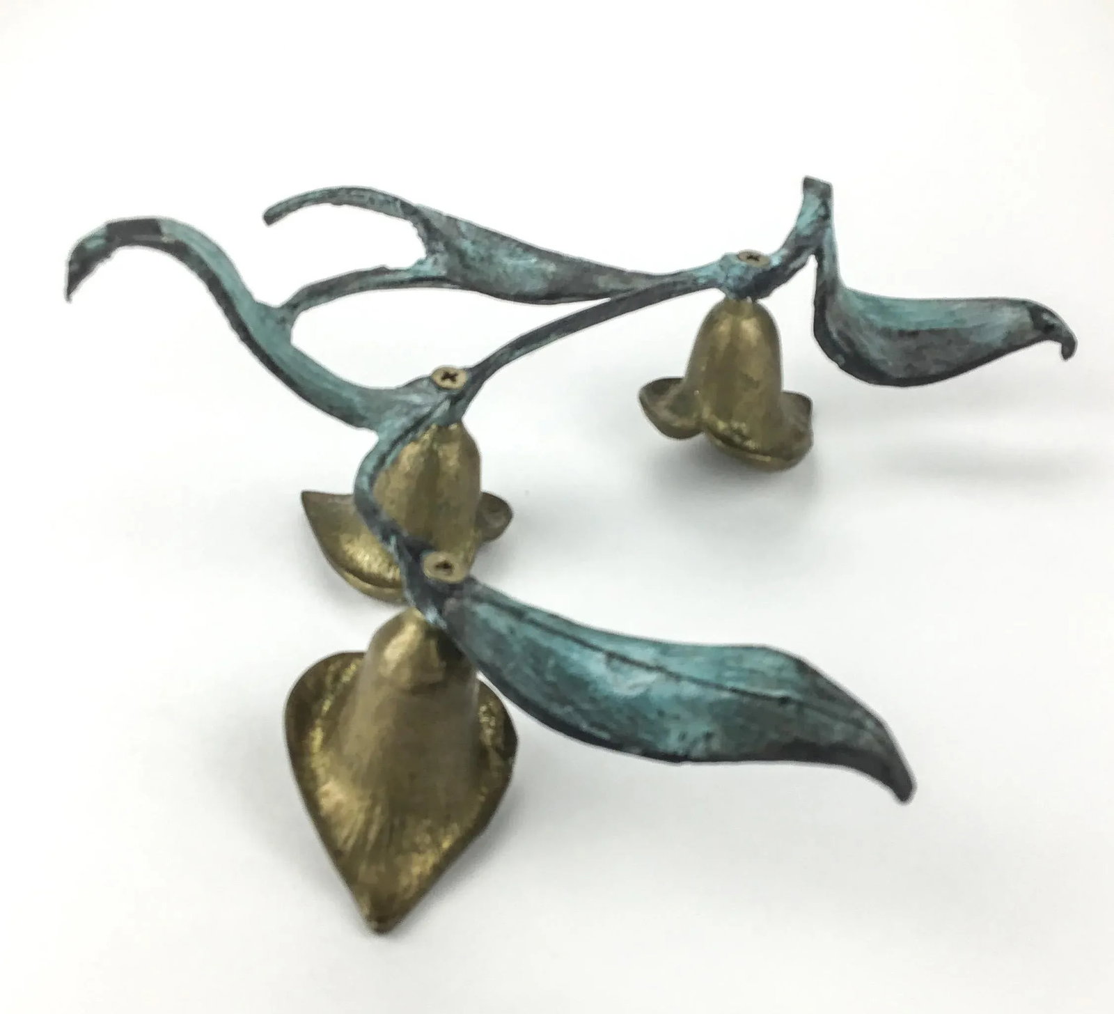 Free Form Artisan Brass Candle Holder Sculpture - 10