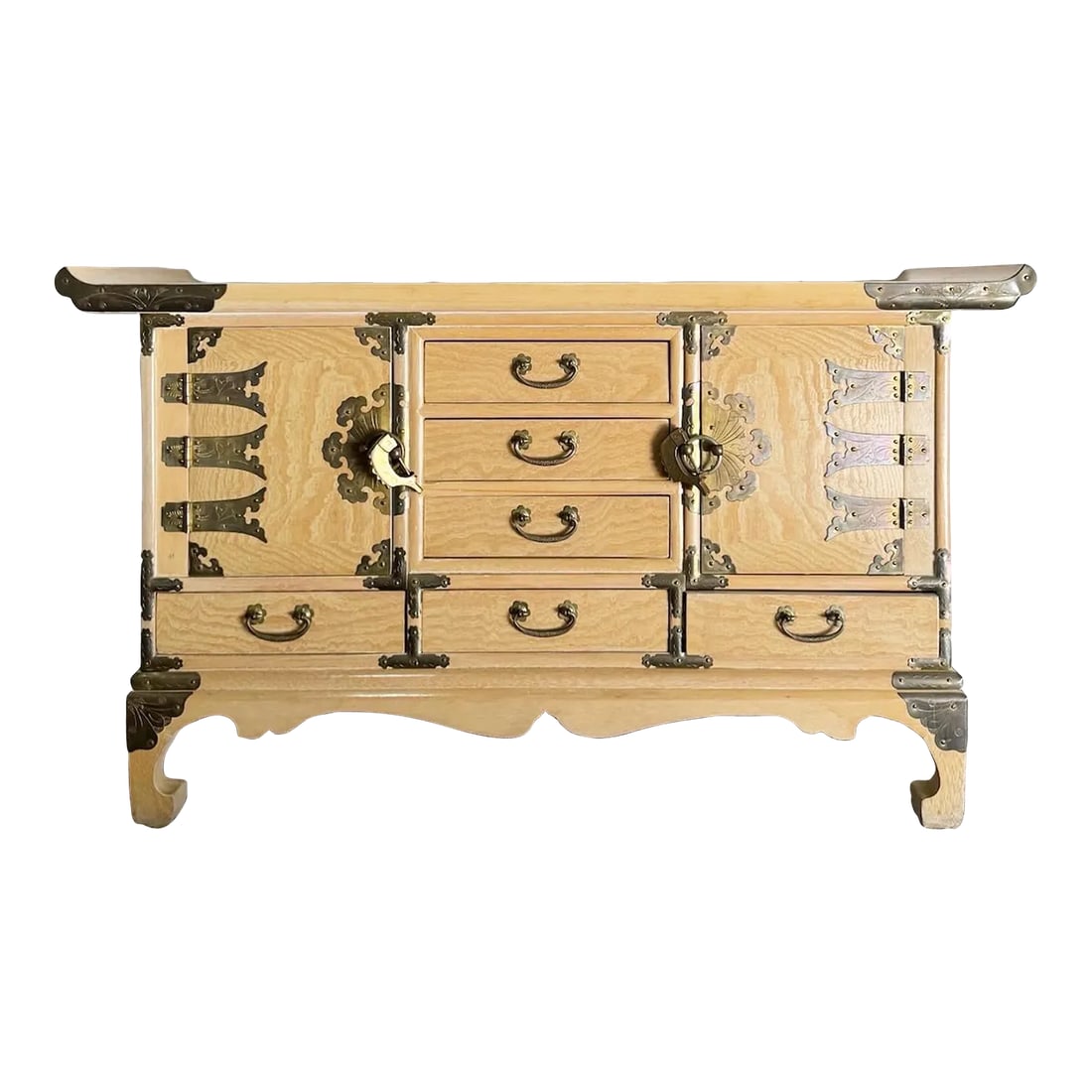 Chinoiserie Elm High Point Altar/Chest/Sideboard: Add a touch of traditional elegance and versatility to your home with the Chinoiserie Elm High Point Altar/Chest/Sideboard. This exquisite piece beautifully combines the ornate and detailed artistry