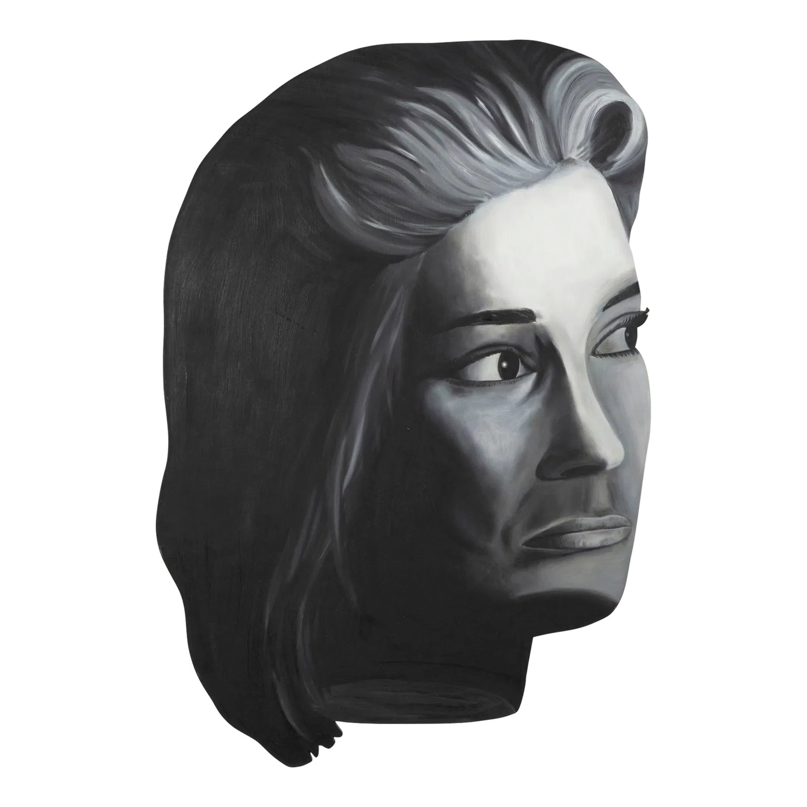 1980s Ken Warneke Face Painting "Female Looking Right": Ken Warneke Face Painting "Female Looking Right" Chicago School Warneke exhibited at the MCA Chicago Signed and dated to verso of all three works 'K. Warneke 1984'. Condition: Alterations: Original Co
