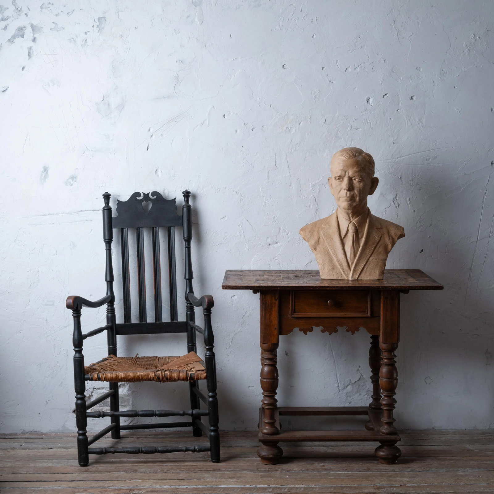 General George C. Marshall Plaster Bust by Rosario Russell Fiore - 2