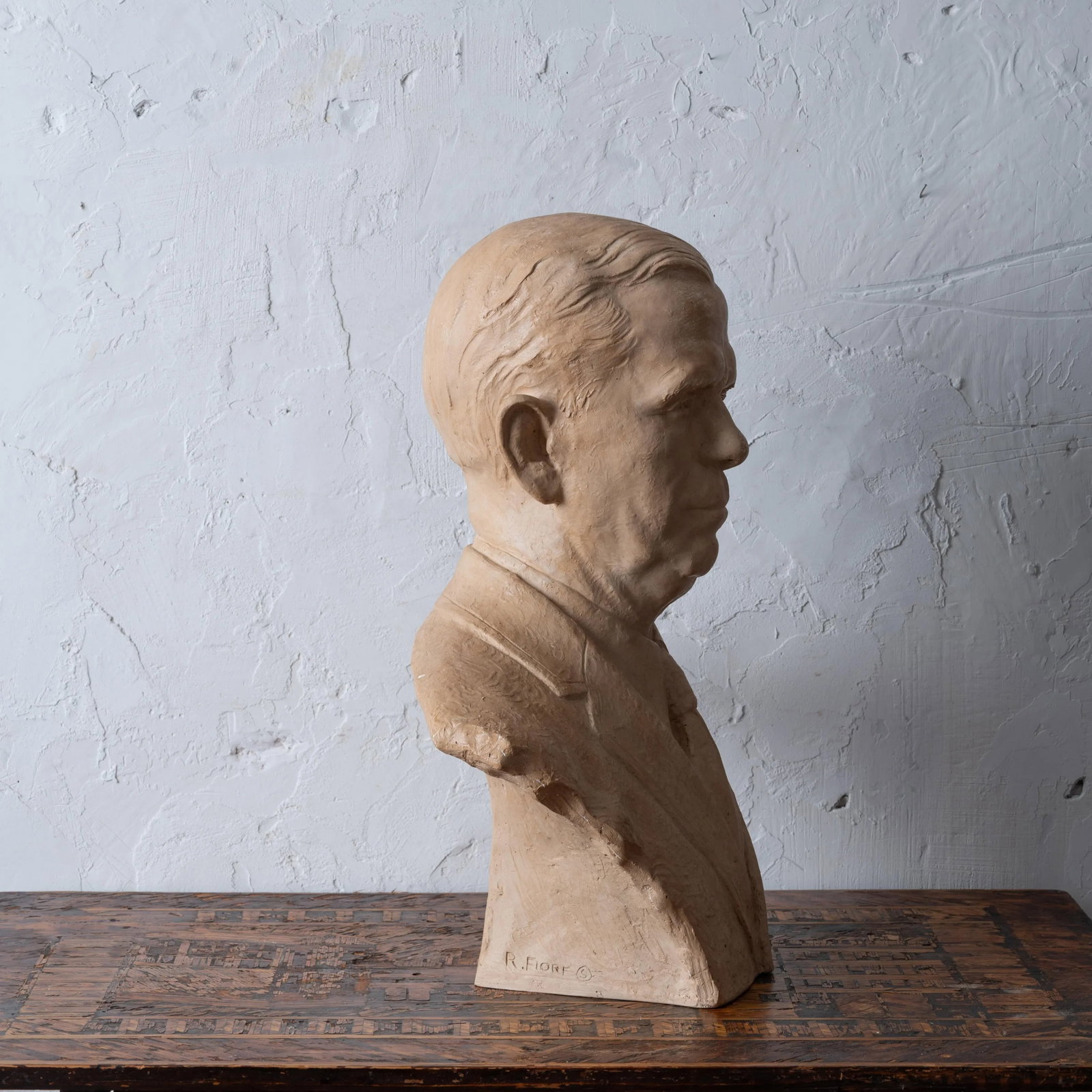 General George C. Marshall Plaster Bust by Rosario Russell Fiore - 9