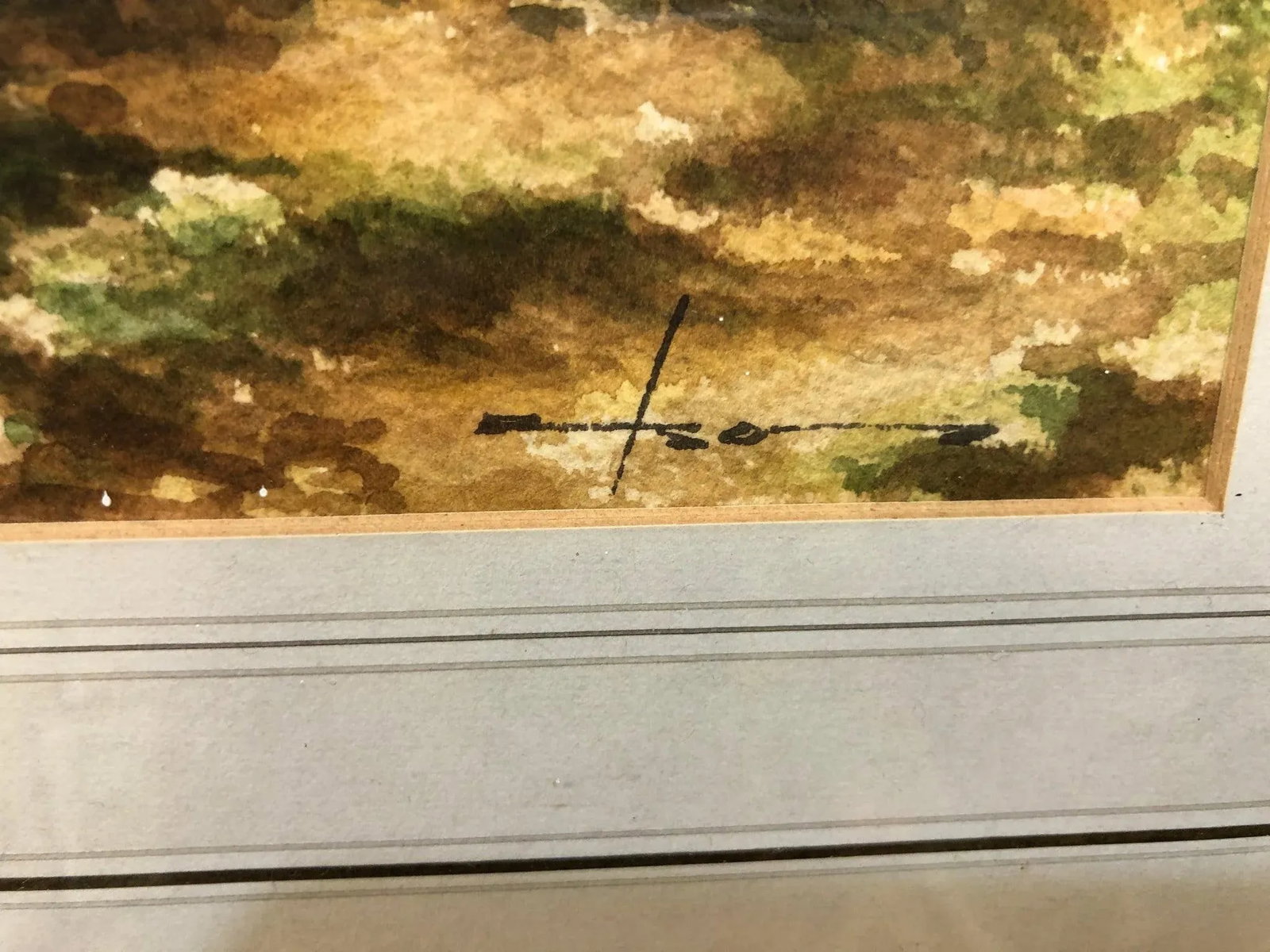 "Fox Hunt" - Mid 20th Century Original Watercolor Signed, Framed - 3