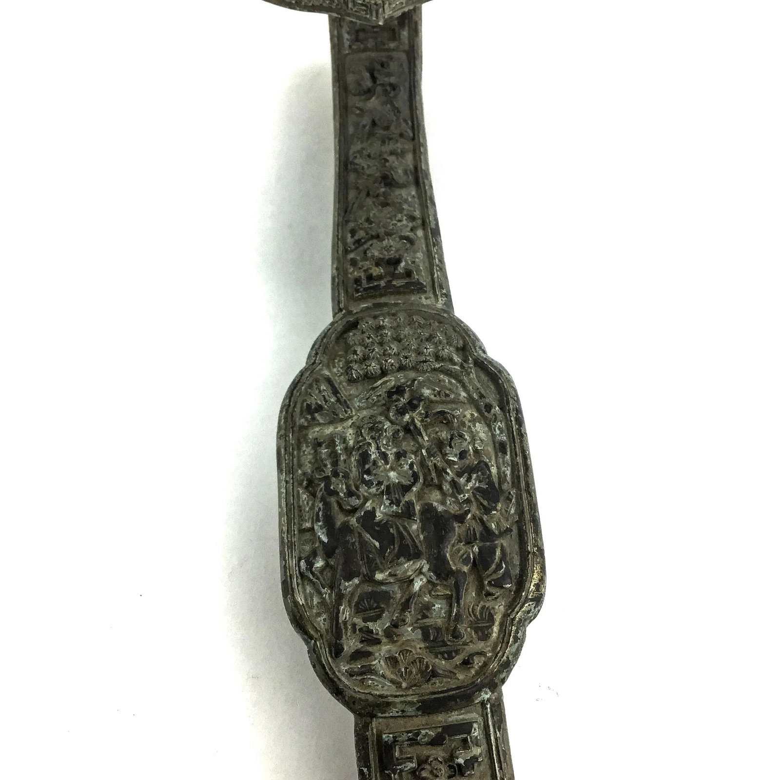 Lacquered Bronze Ceremonial Scepter Symbolizing Power and Fortune in Chinese Folklore - 10