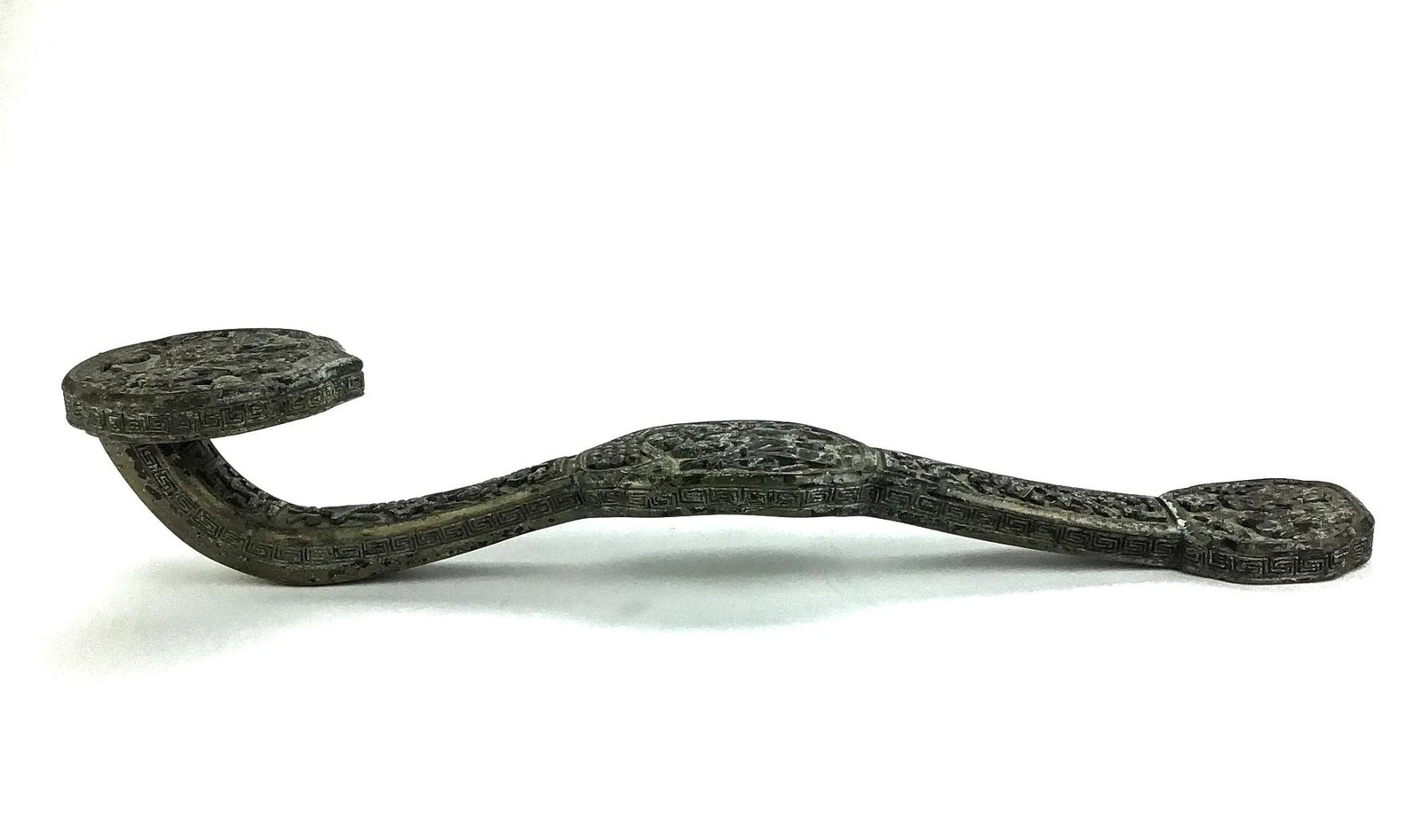 Lacquered Bronze Ceremonial Scepter Symbolizing Power and Fortune in Chinese Folklore - 2