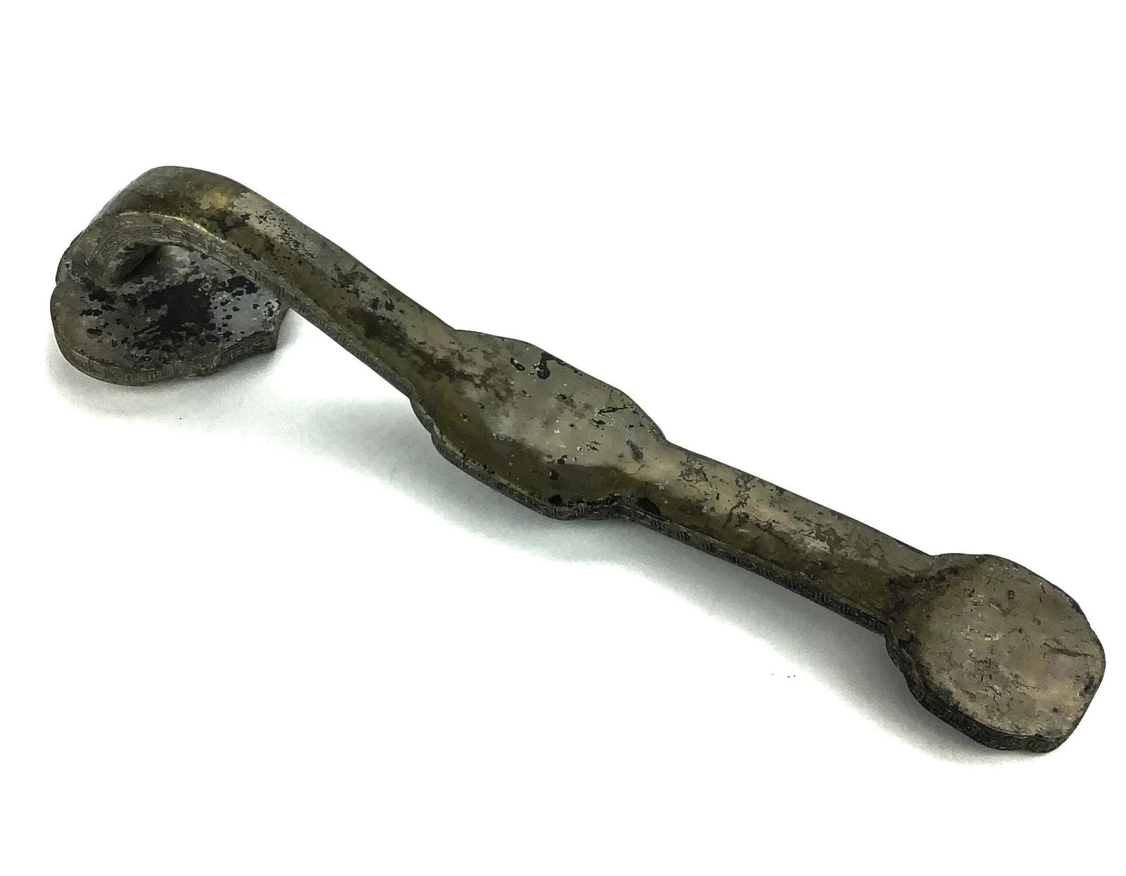 Lacquered Bronze Ceremonial Scepter Symbolizing Power and Fortune in Chinese Folklore - 4