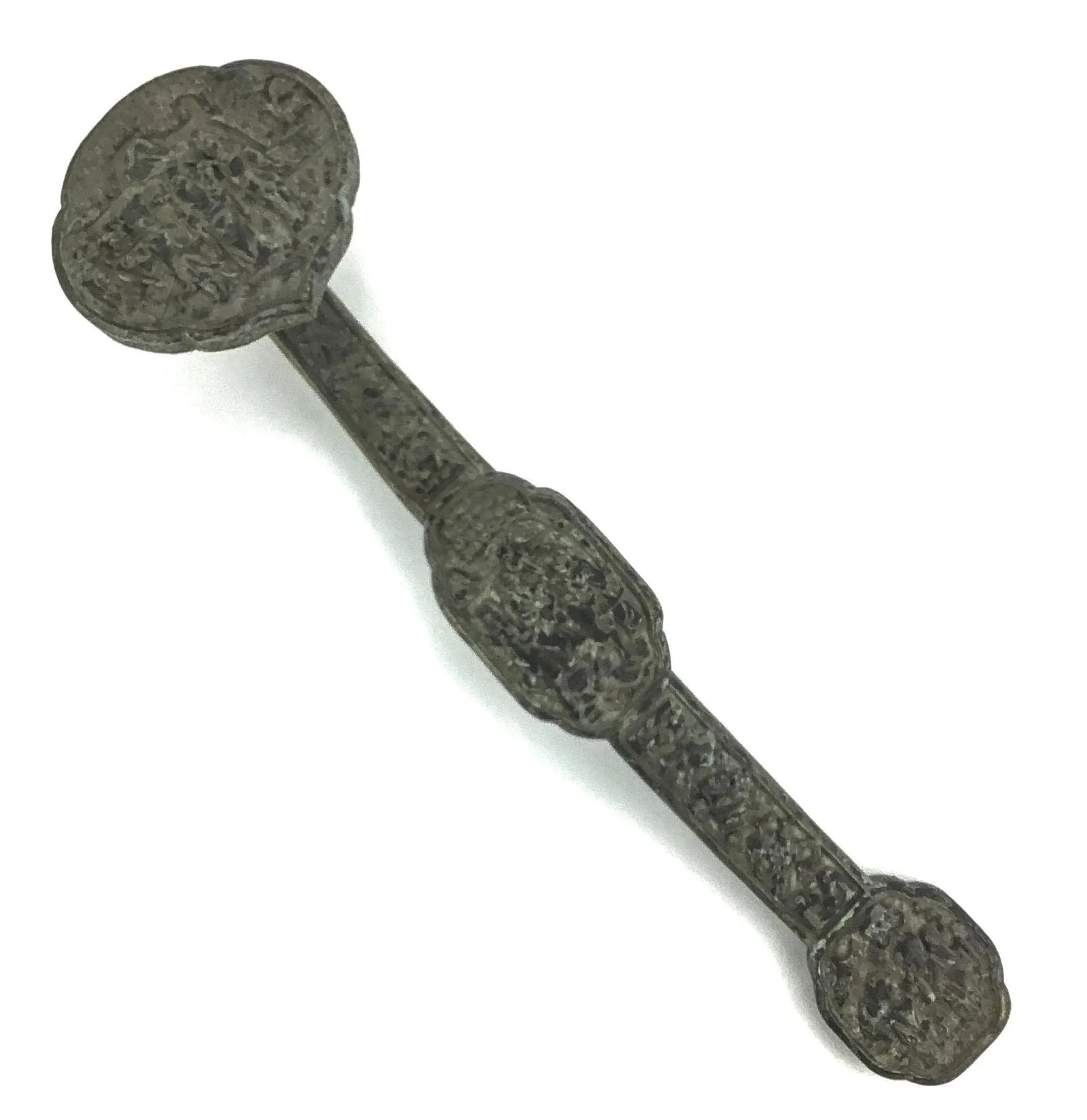 Lacquered Bronze Ceremonial Scepter Symbolizing Power and Fortune in Chinese Folklore - 5