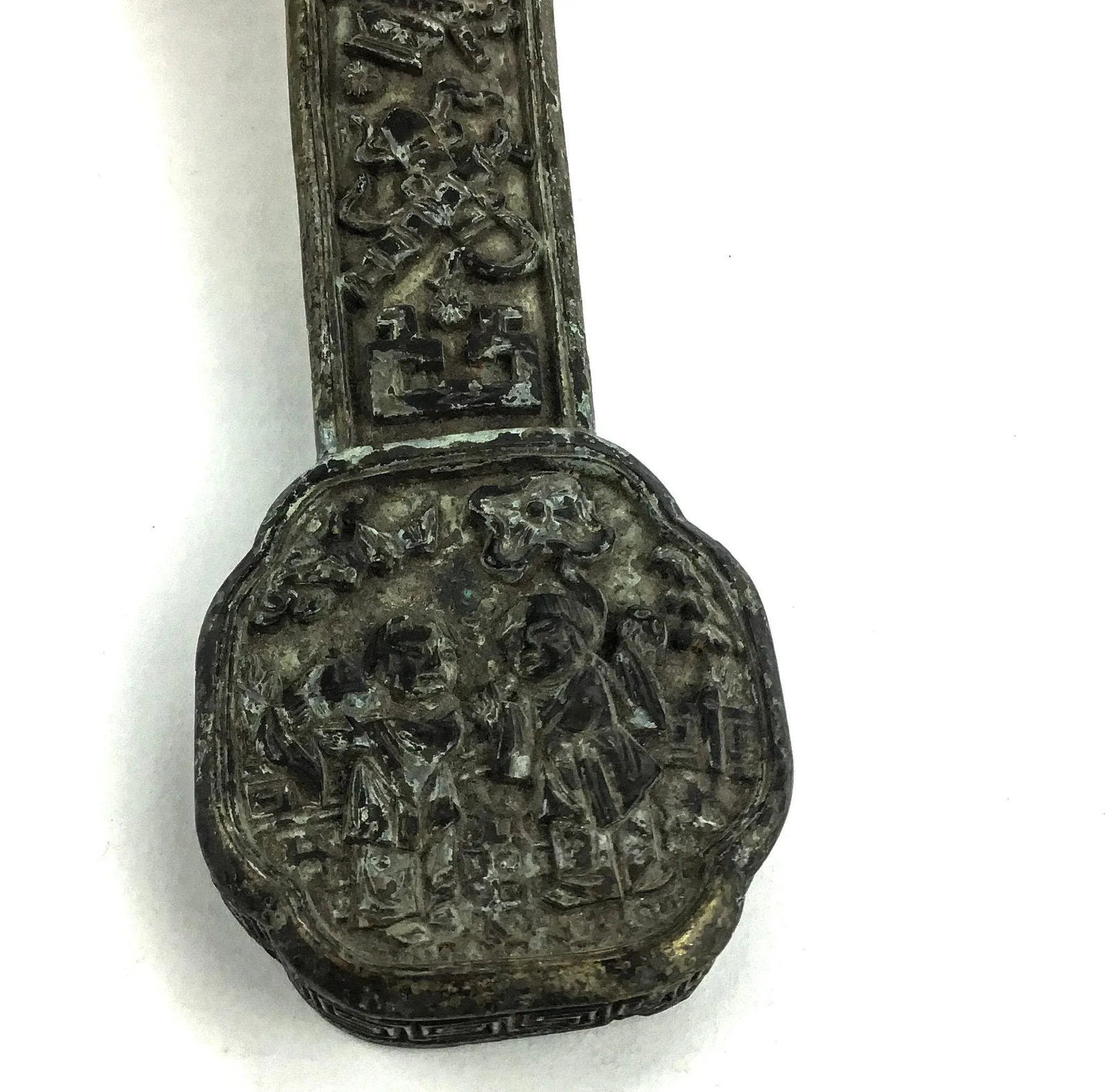 Lacquered Bronze Ceremonial Scepter Symbolizing Power and Fortune in Chinese Folklore - 8