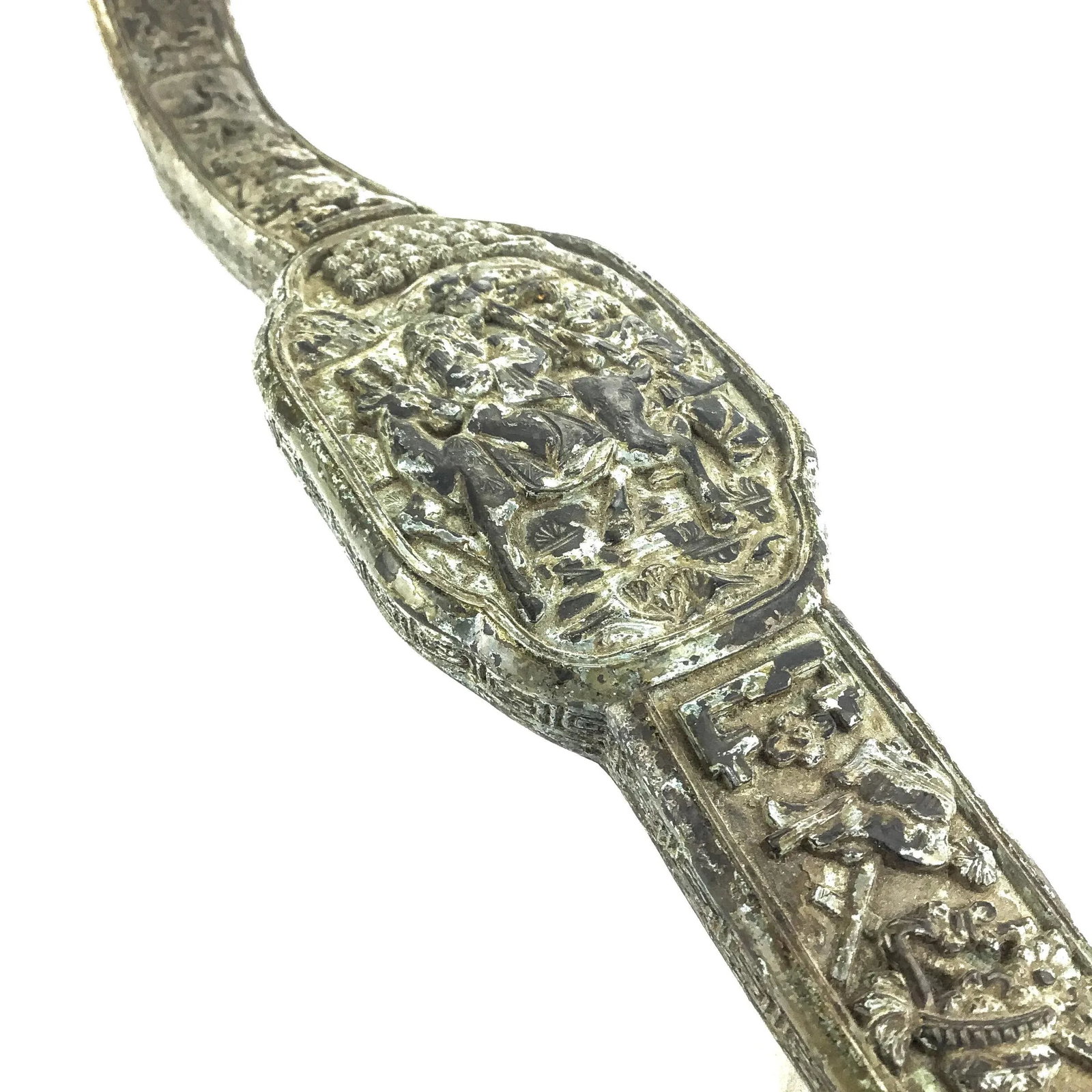 Lacquered Bronze Ceremonial Scepter Symbolizing Power and Fortune in Chinese Folklore - 9