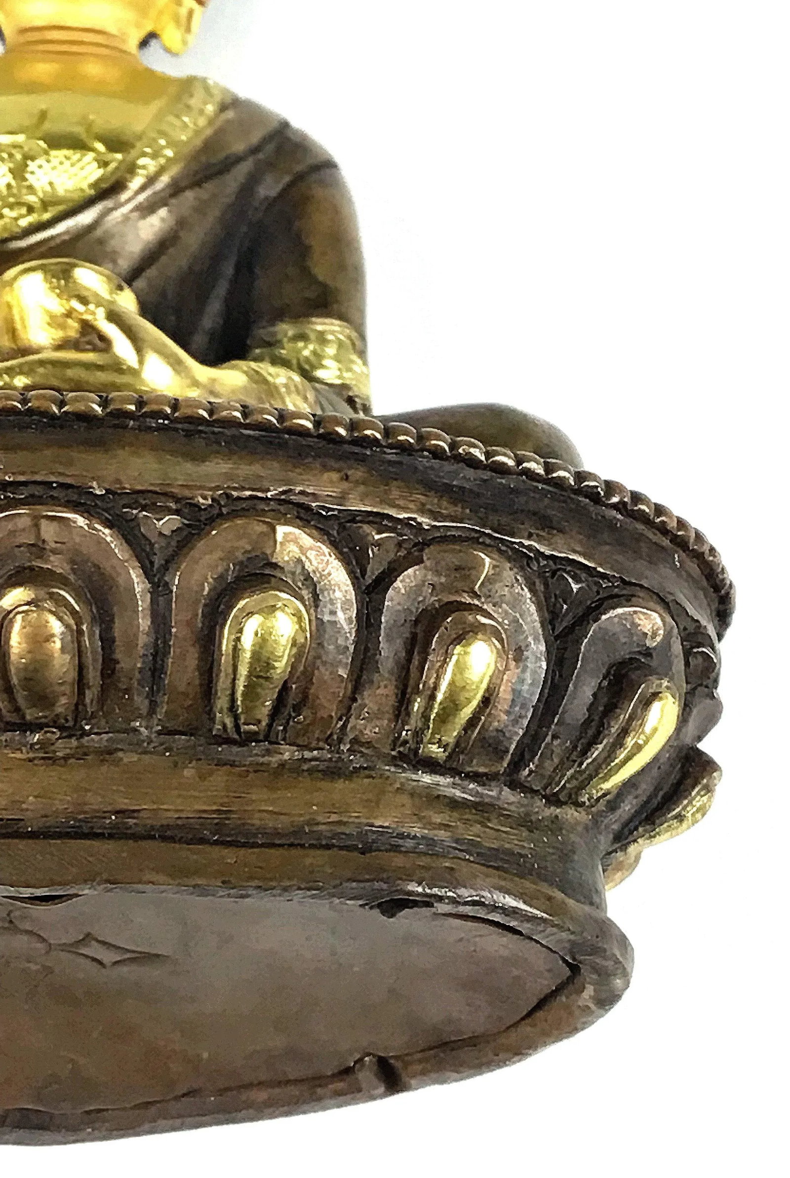 Shakyamuni Buddha Gold & Bronze Nepalese Figurine - 11