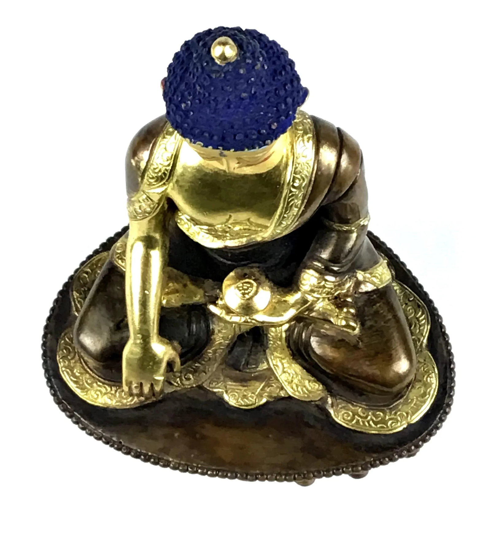 Shakyamuni Buddha Gold & Bronze Nepalese Figurine - 9