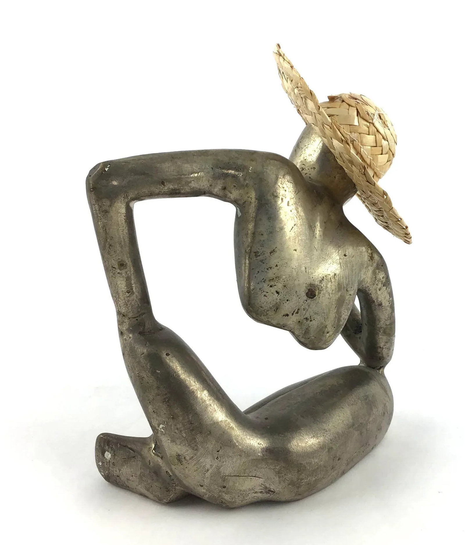 "Man in Mid Air" Modern Metal Artisanal Sculpture - 4