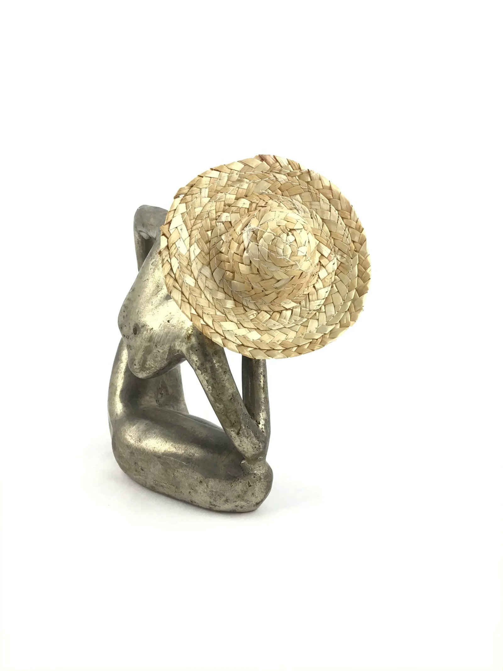 "Man in Mid Air" Modern Metal Artisanal Sculpture - 5