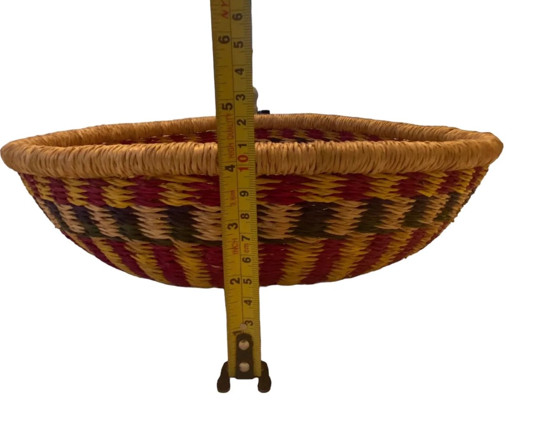 Mid 20th Century Vintage Bohemian Hand Woven Basket - 11