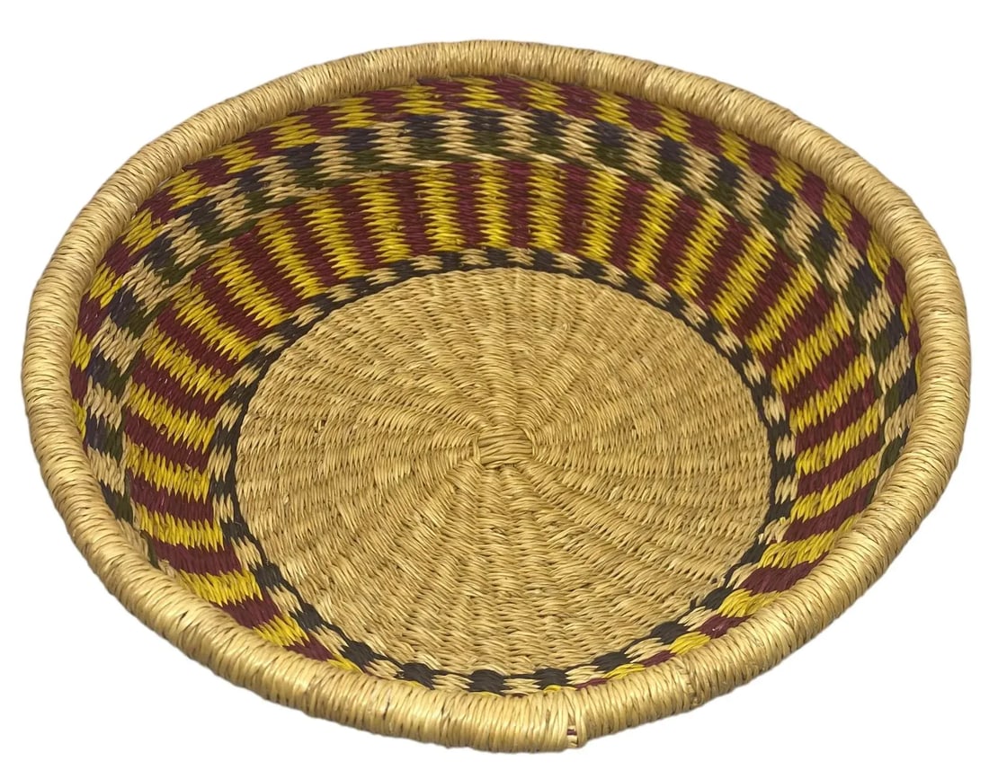 Mid 20th Century Vintage Bohemian Hand Woven Basket - 12