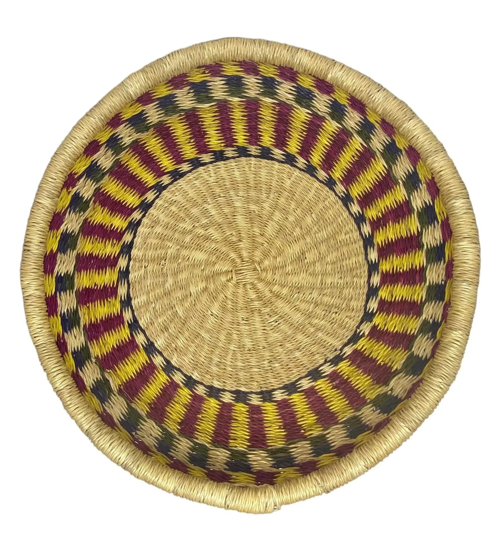 Mid 20th Century Vintage Bohemian Hand Woven Basket - 3