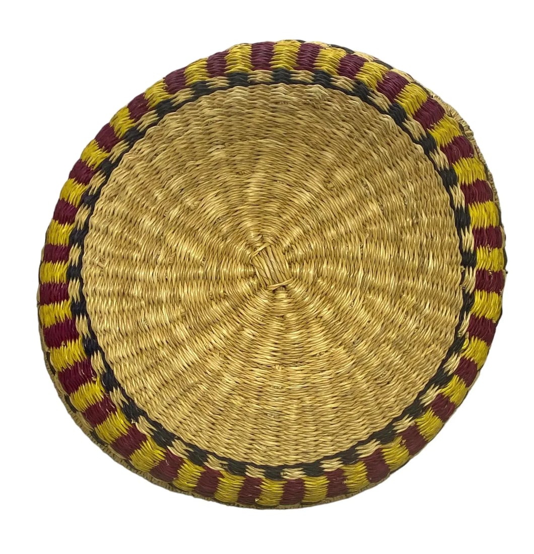 Mid 20th Century Vintage Bohemian Hand Woven Basket - 5